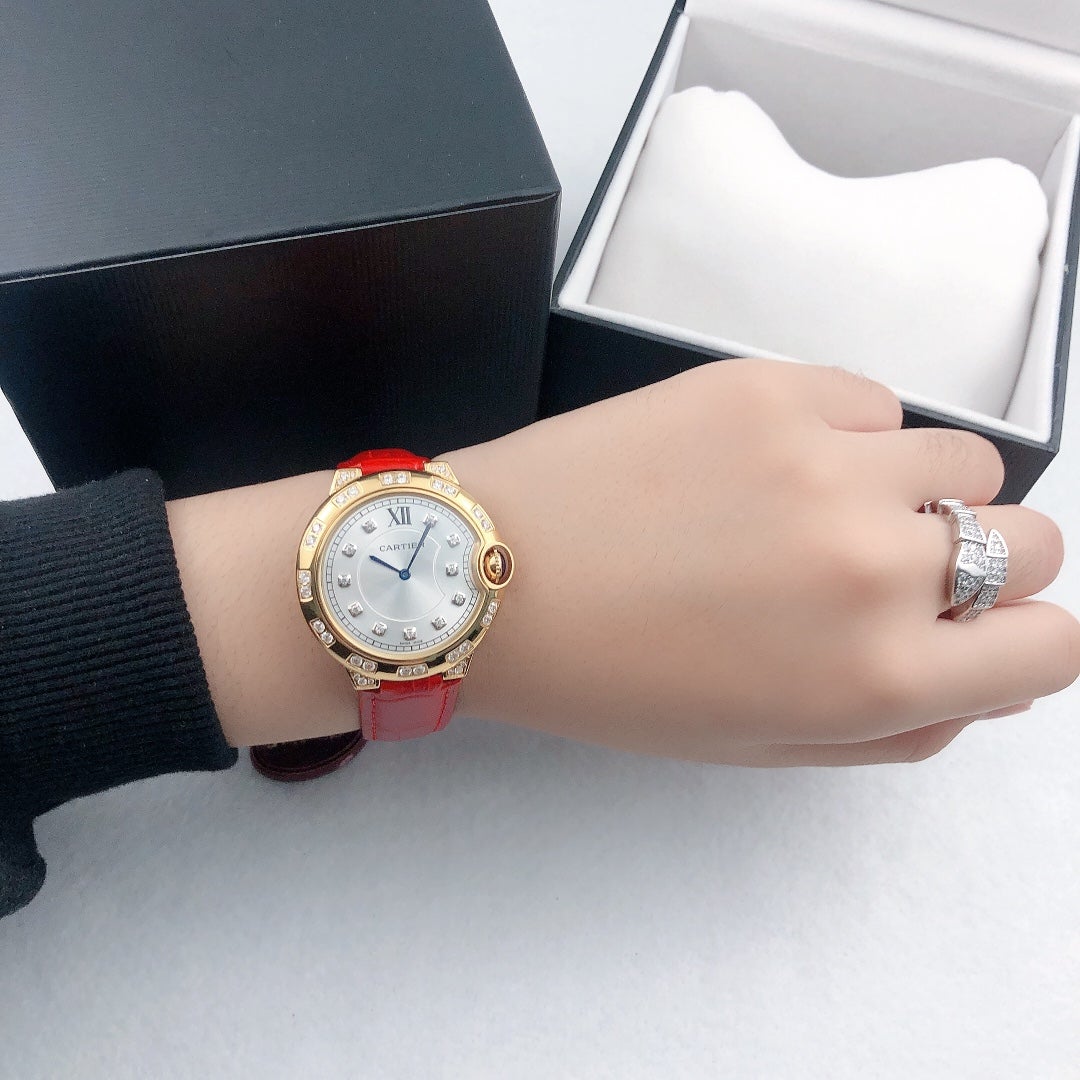 BALLON BLEU 36MM GOLD CASE DIAMOND NUMERALS