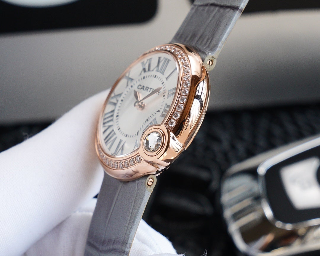 BALLON BLANC 33MM AUTOMATIC ROSE GOLD ARABIC NUMERALS