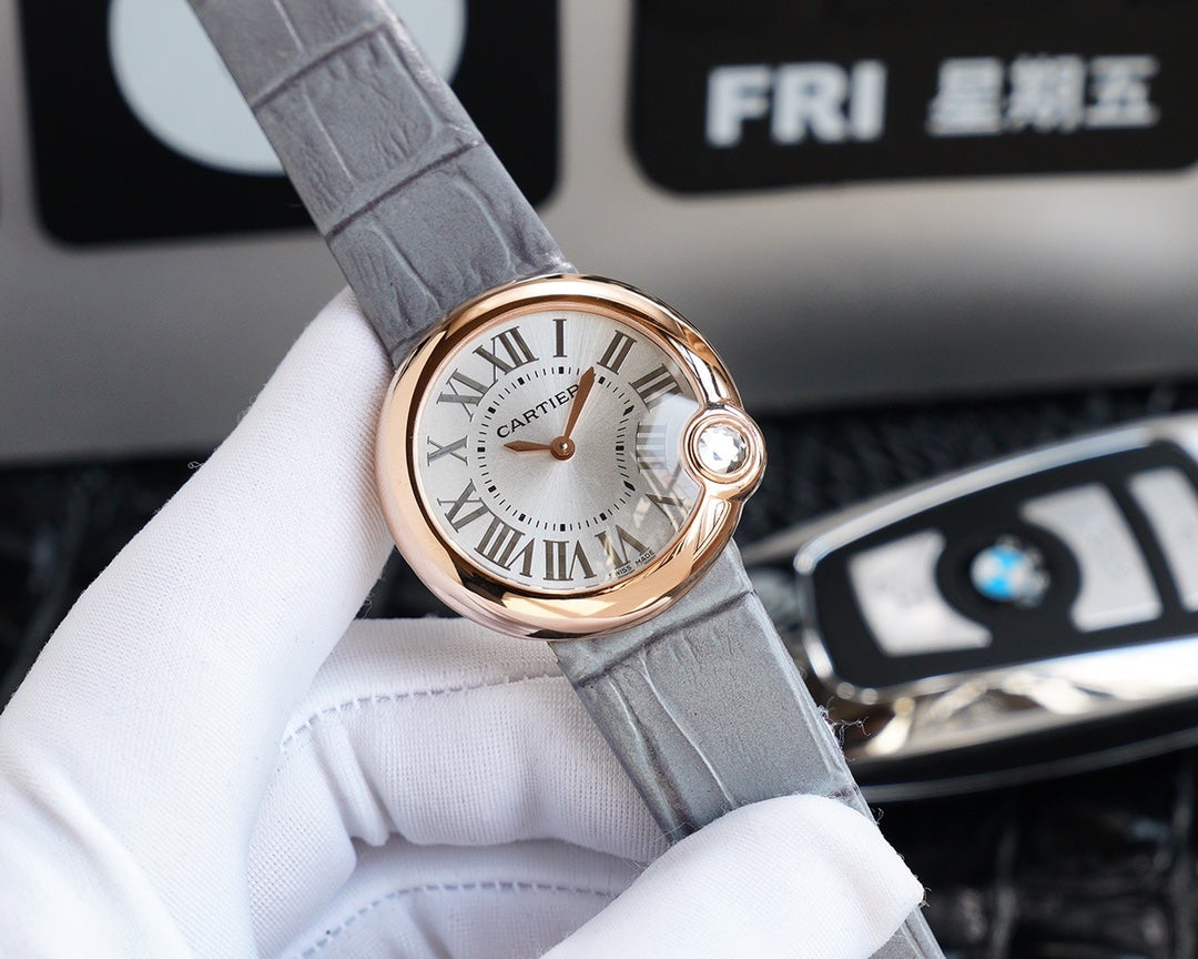 BALLON BLANC 33MM AUTOMATIC ROSE GOLD ARABIC NUMERALS