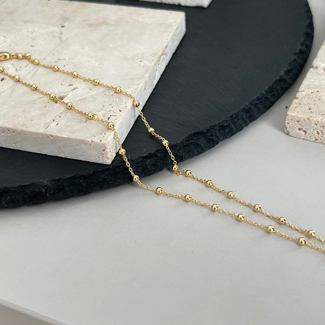 GG BALL CHAIN GOLD NECKLACE