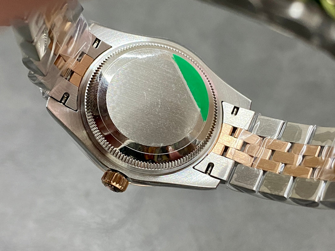 DATEJUST 31MM PINK GOLD STEEL PURPLE DIAL