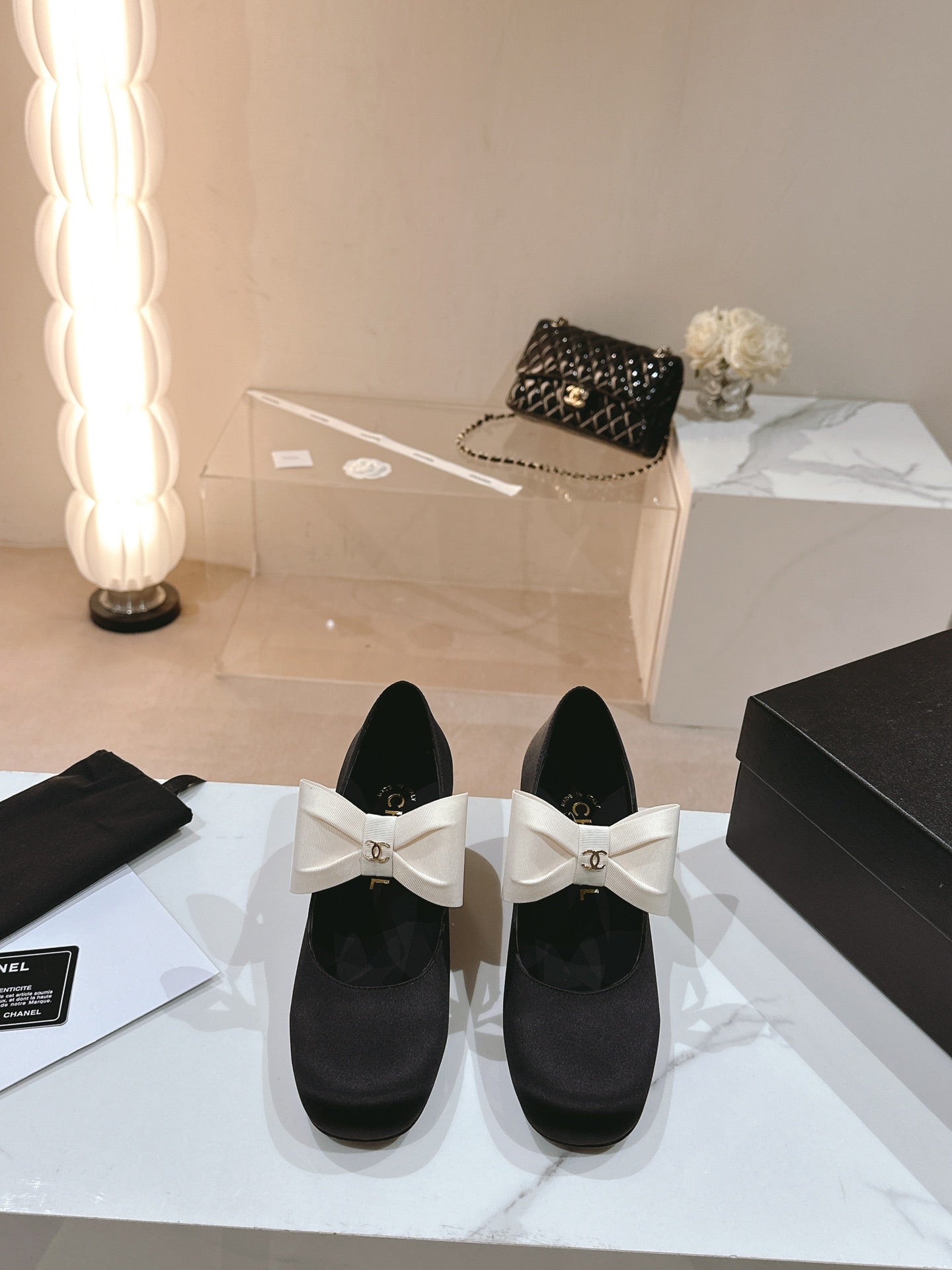 mary janes 60 black patent calfskin silk white bow