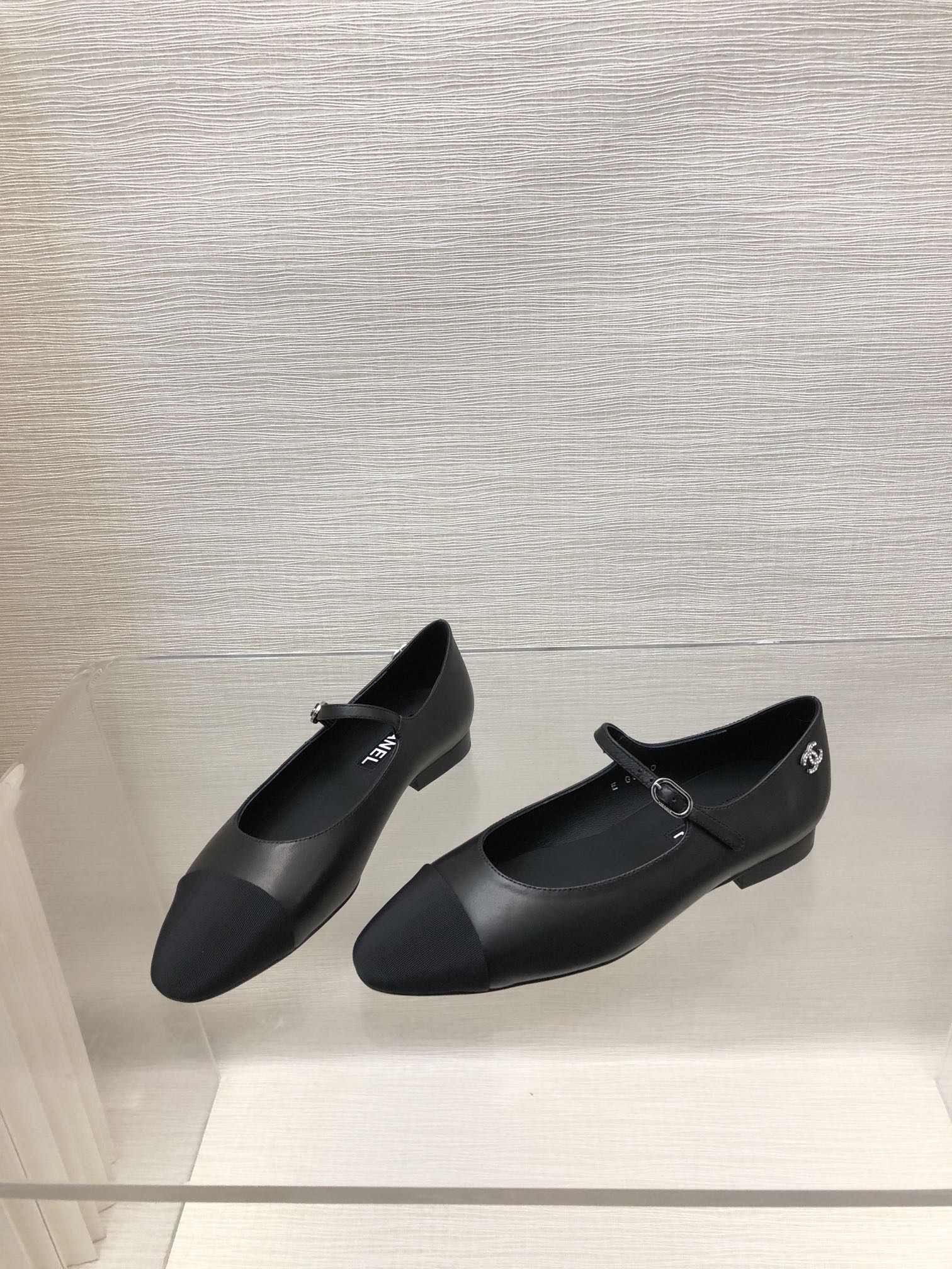 mary janes black lambskin grosgrain