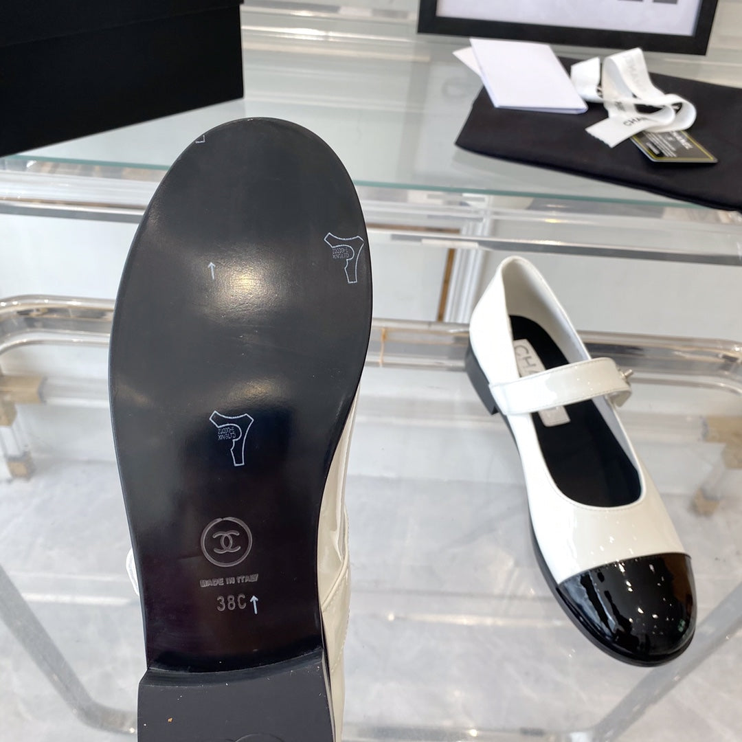 mary janes white black patent calfskin