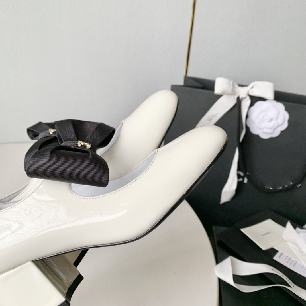 mary janes 60 white calfskin bow