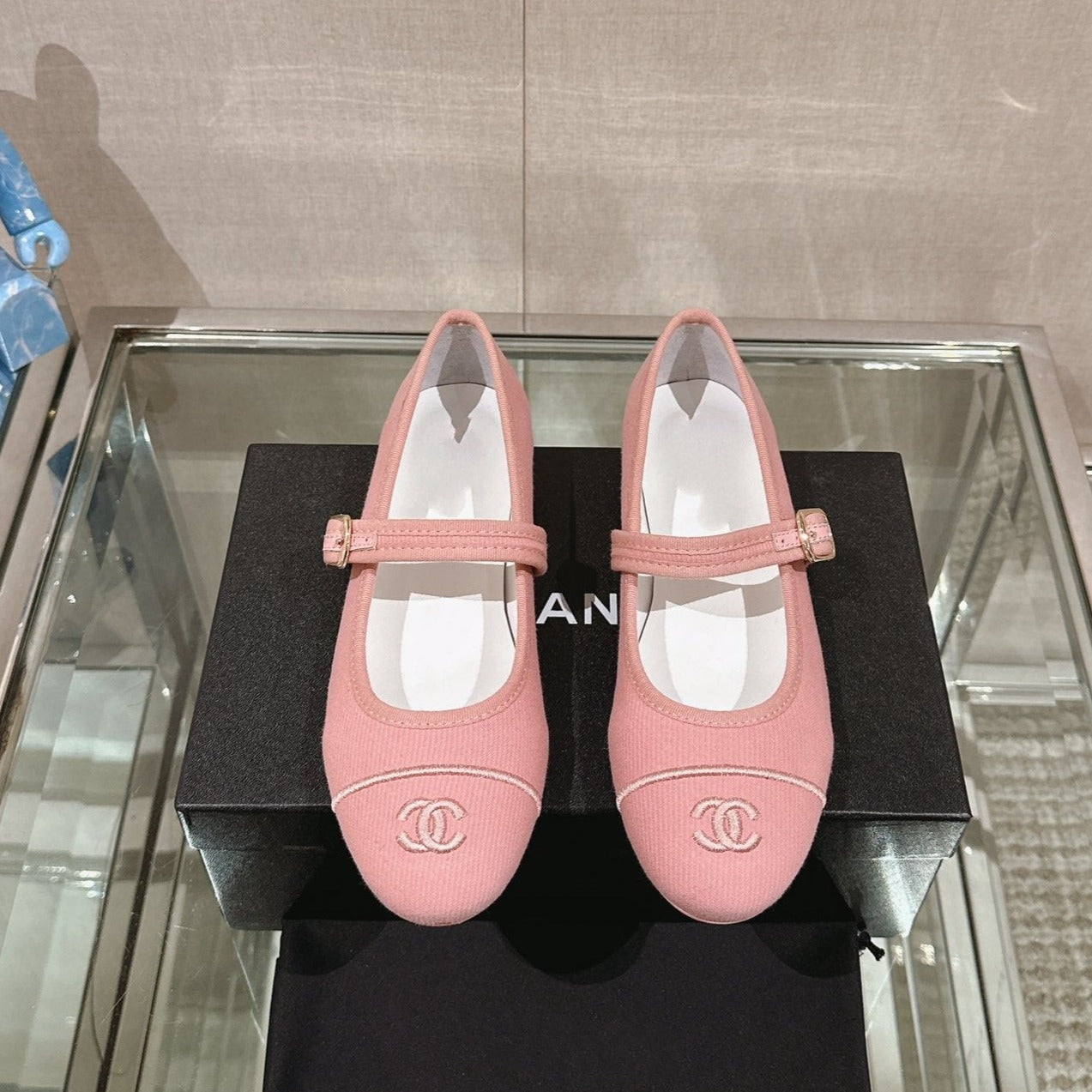 mary jane flat pink corduroy