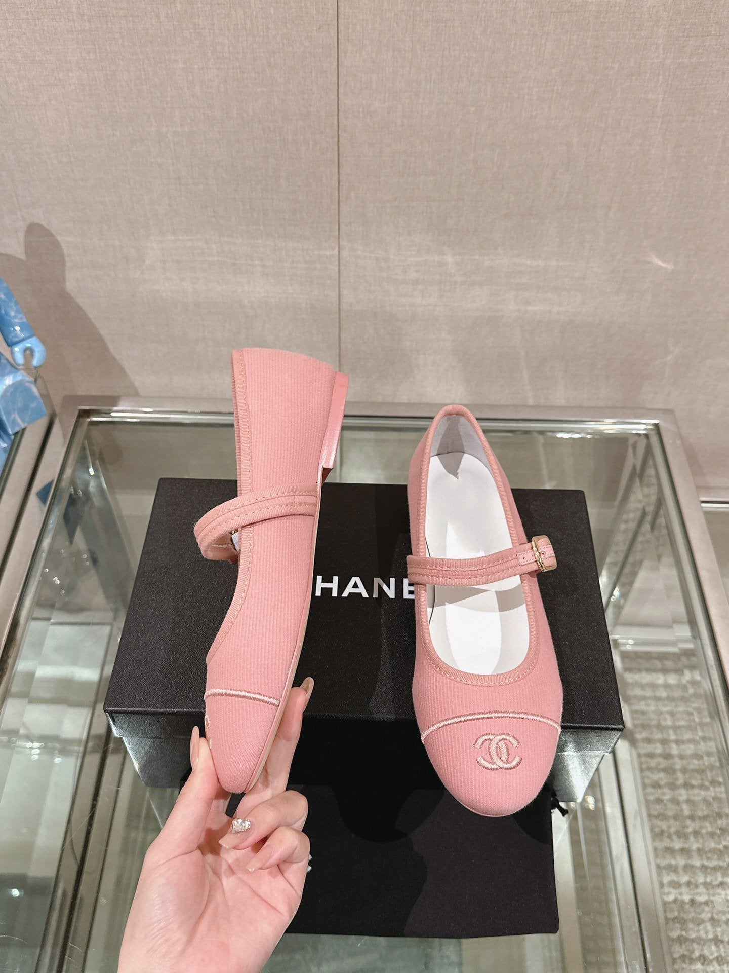 mary jane flat pink corduroy