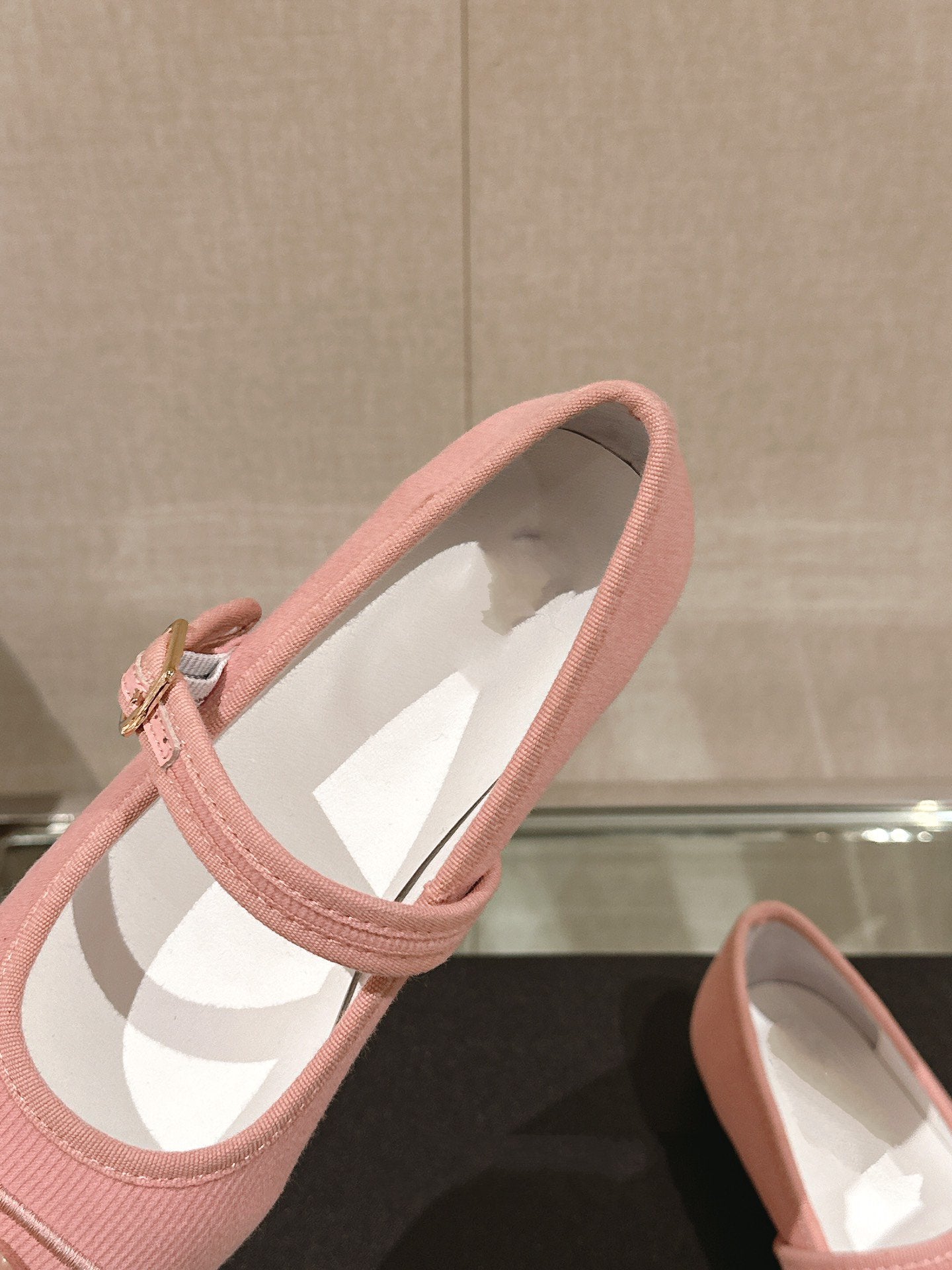 mary jane flat pink corduroy