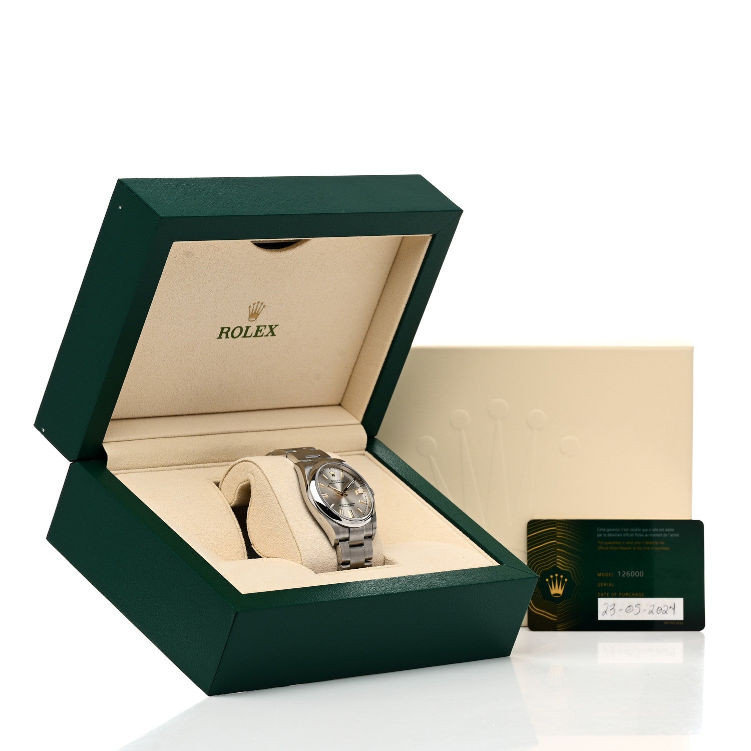 Stainless Steel 36mm Oyster Perpetual Watch Silver 126000