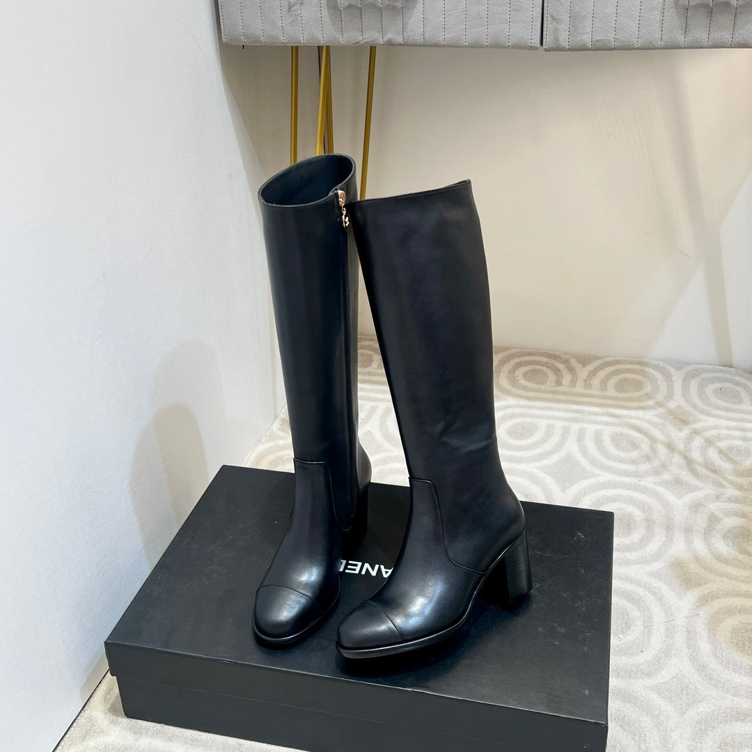 Chanel High Boot Black Cowhide 175041