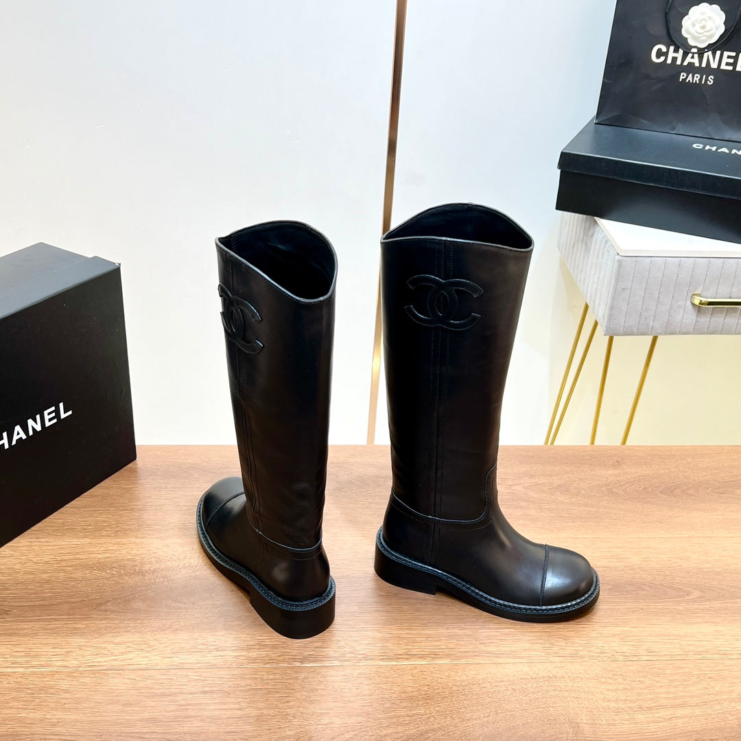 CC 25SS High Boot Black Calfskin