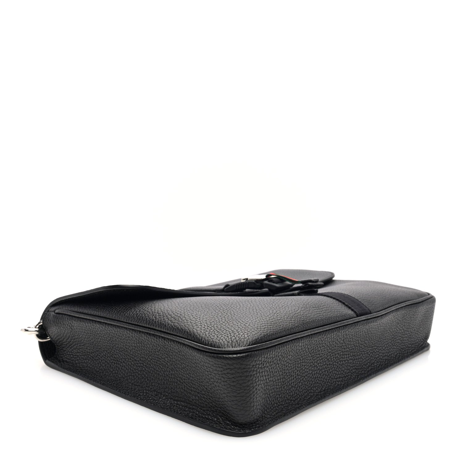 GG Calfskin Web Medium Business Case Black