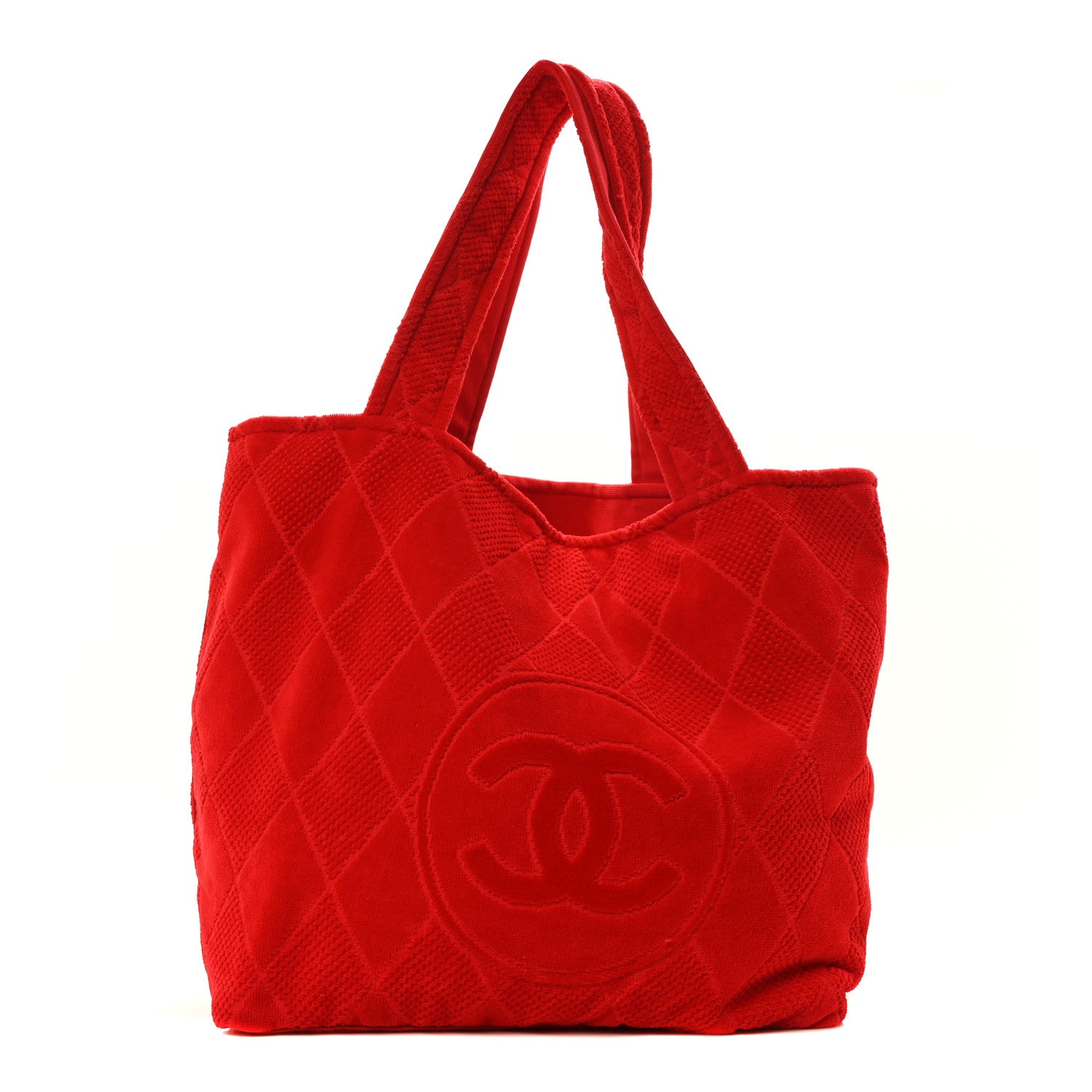 Terry Cotton CC Beach Tote Towel Set Red