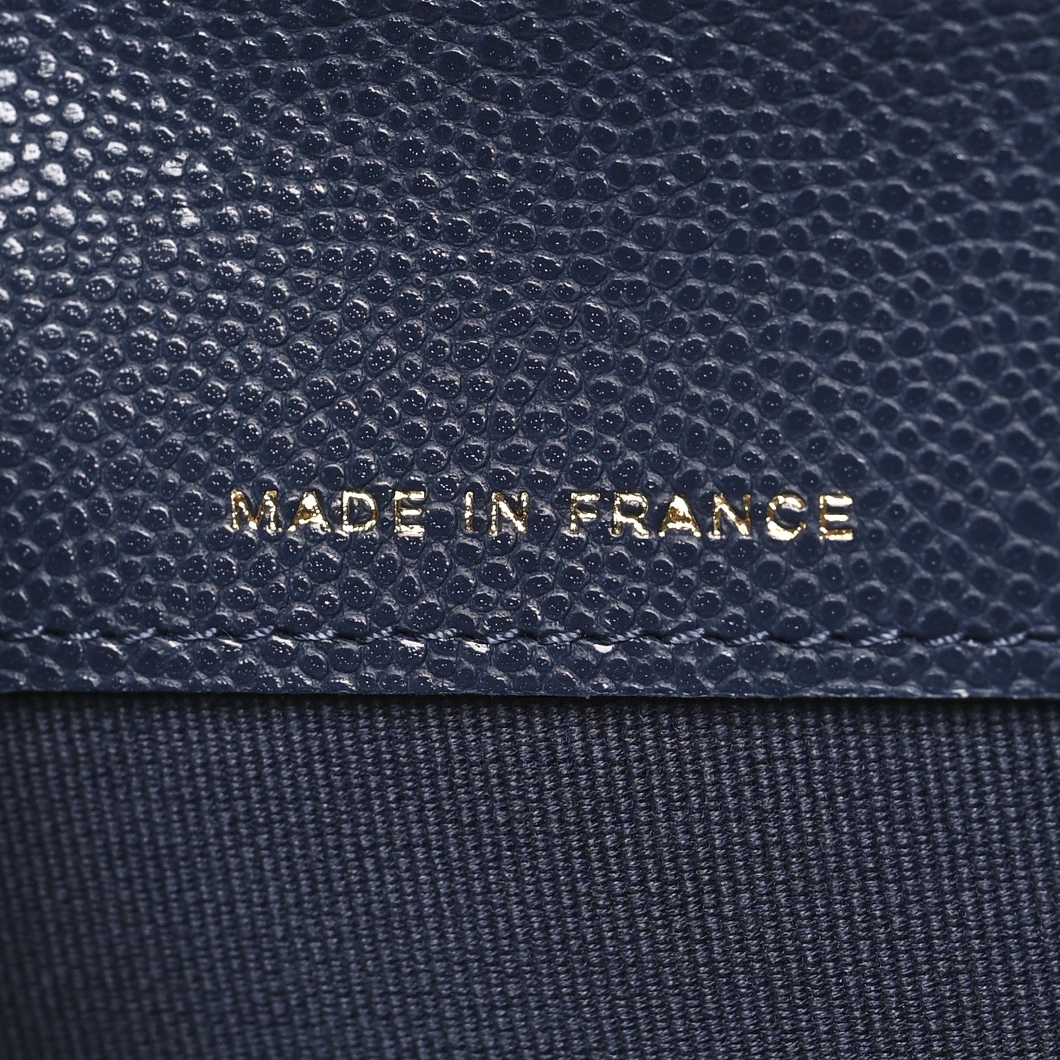 Caviar Quilted Flap Card Holder Wallet Navy Blue