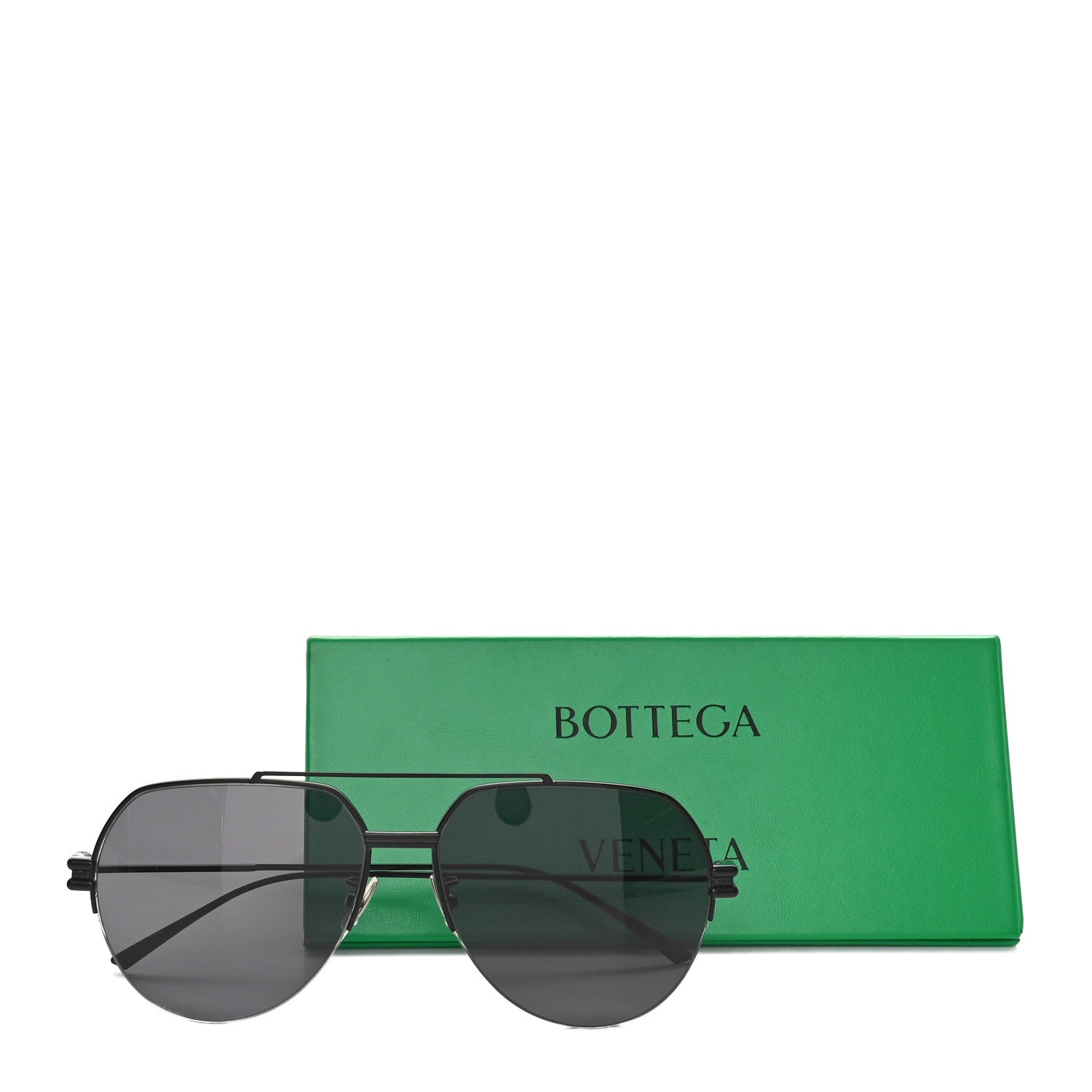 Metal Aviator BV1046S Sunglasses Black