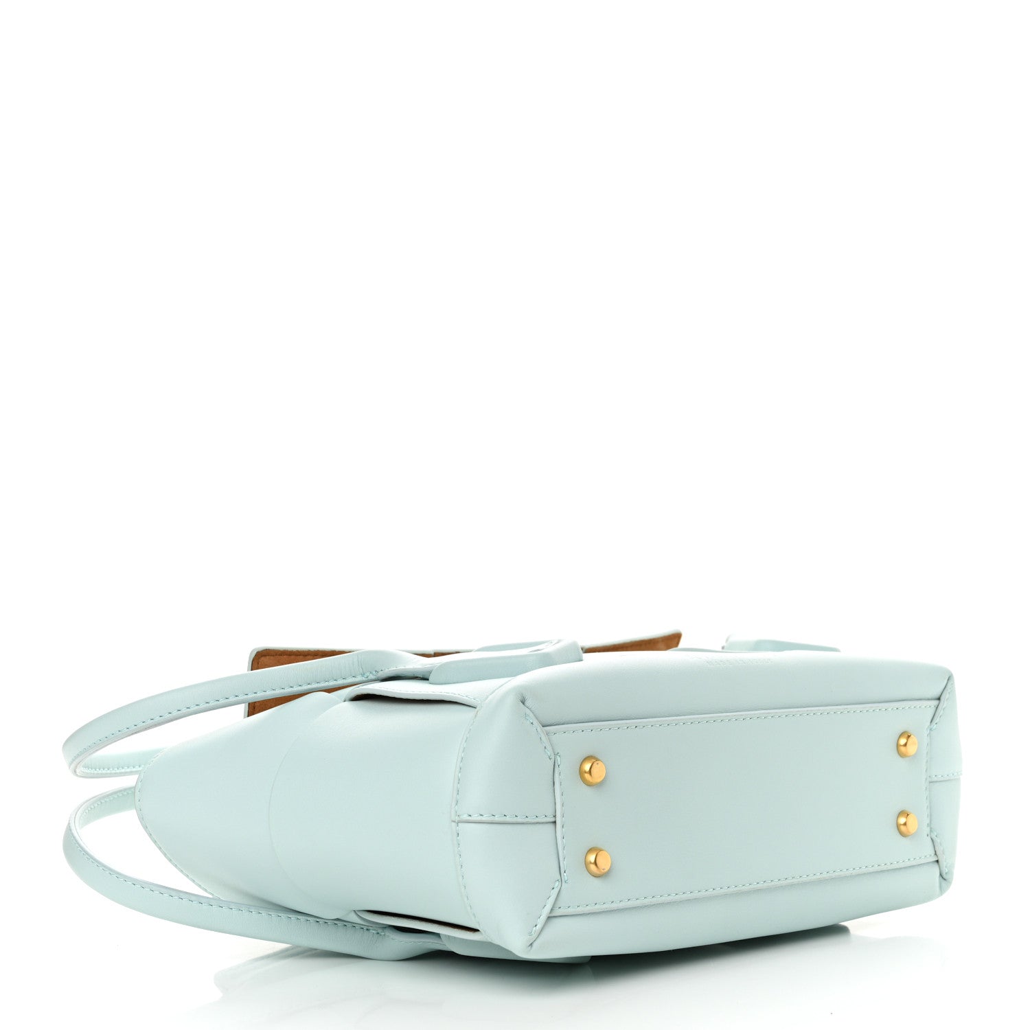 French Calfskin Maxi Intrecciato Small Arco Pale Blue