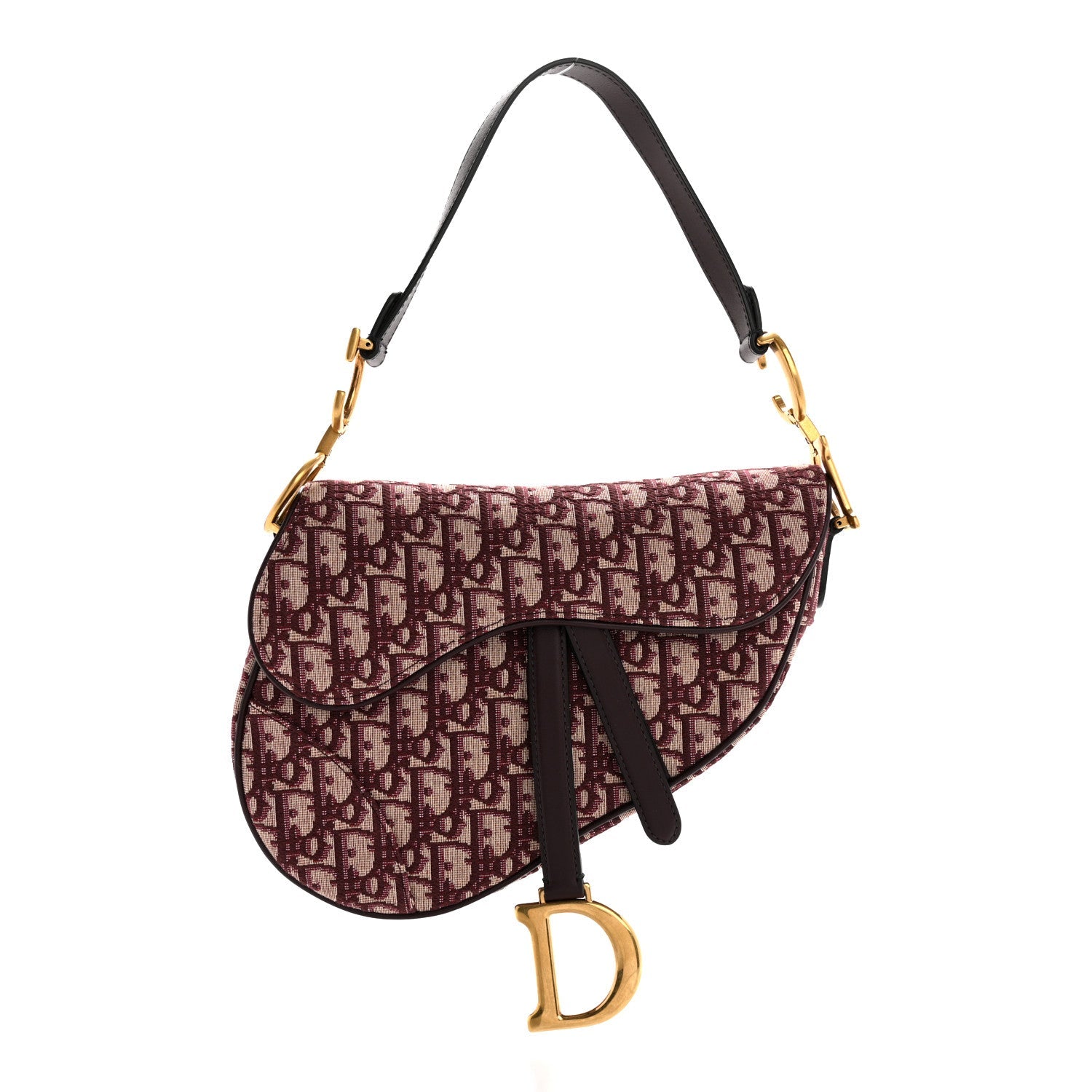 Oblique Saddle Bag Burgundy