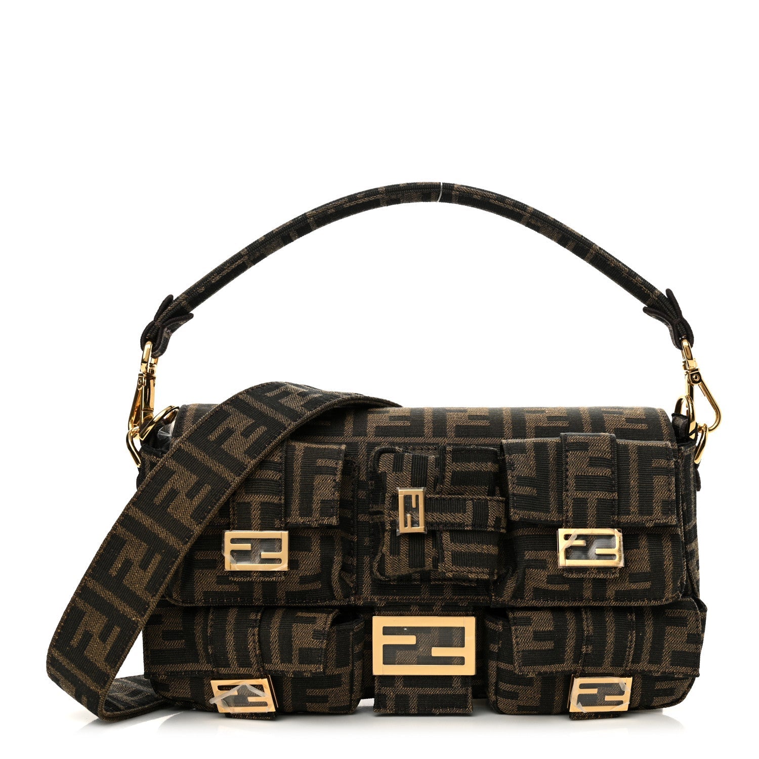 Fabric Jacquard FF 1974 Multipocket Baguette Tobacco Moro