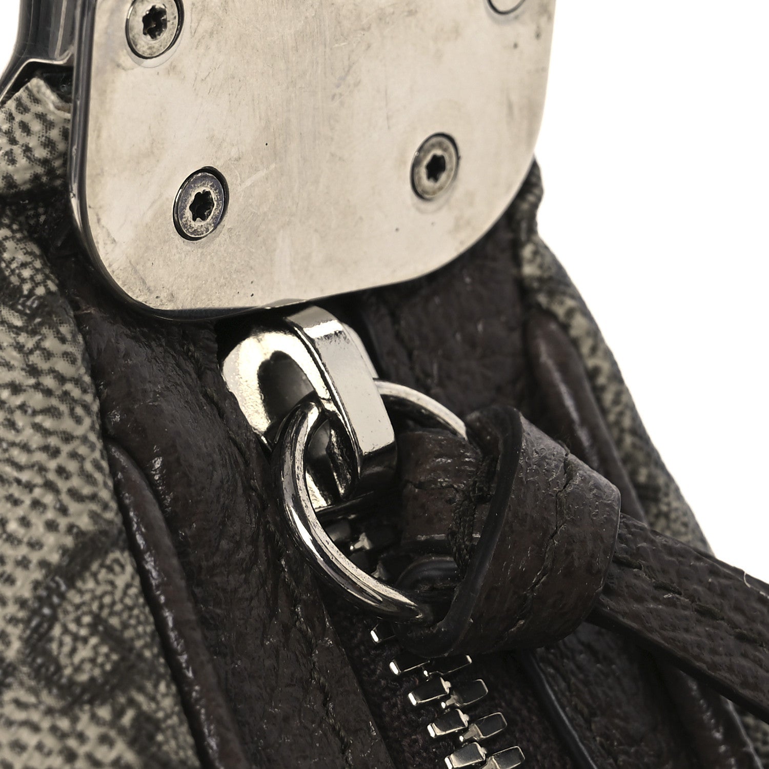 GG Supreme Monogram Textured Dollar Calfskin Web Mini Attache Bag Beige Ebony New Acero