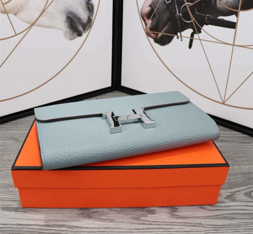 HM CLUTCH CONSTANCE 20.5 ICEBERG CALFSKIN SILVER HARDWARE