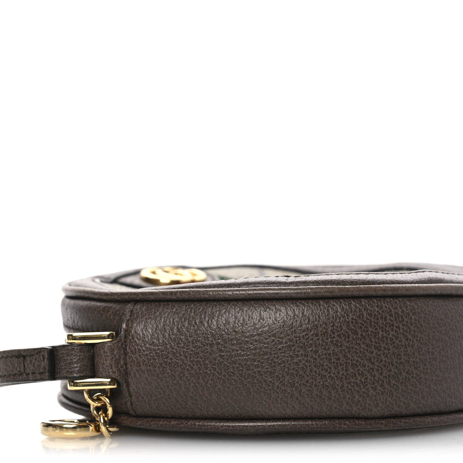 GG Supreme Monogram Web Ophidia Circle Wristlet Beige New Acero