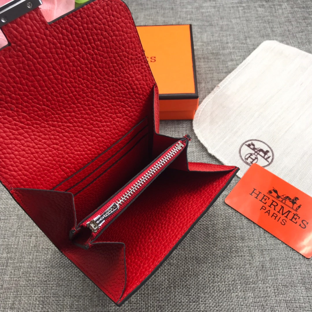 HM CONSTANCE 13 RED GRAINED CALFSKIN