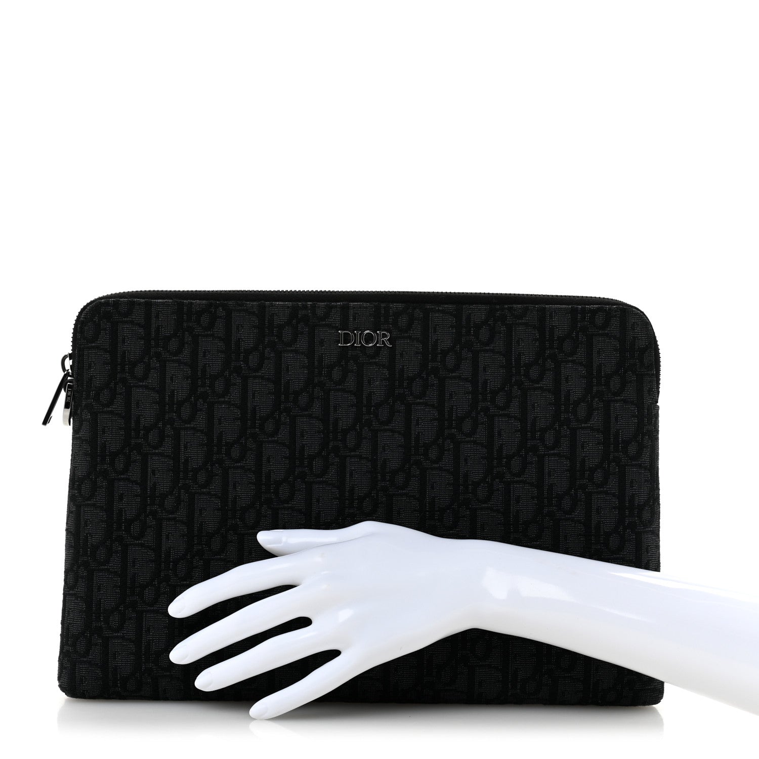 Oblique A4 Zipped Pouch Black