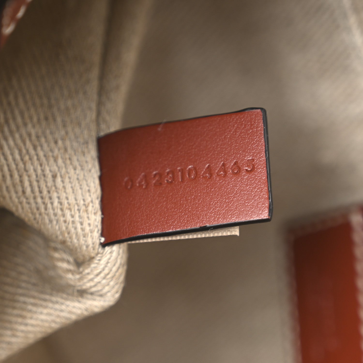 Linen Calfskin Small Woody Ribbon Tote With Strap White Brown