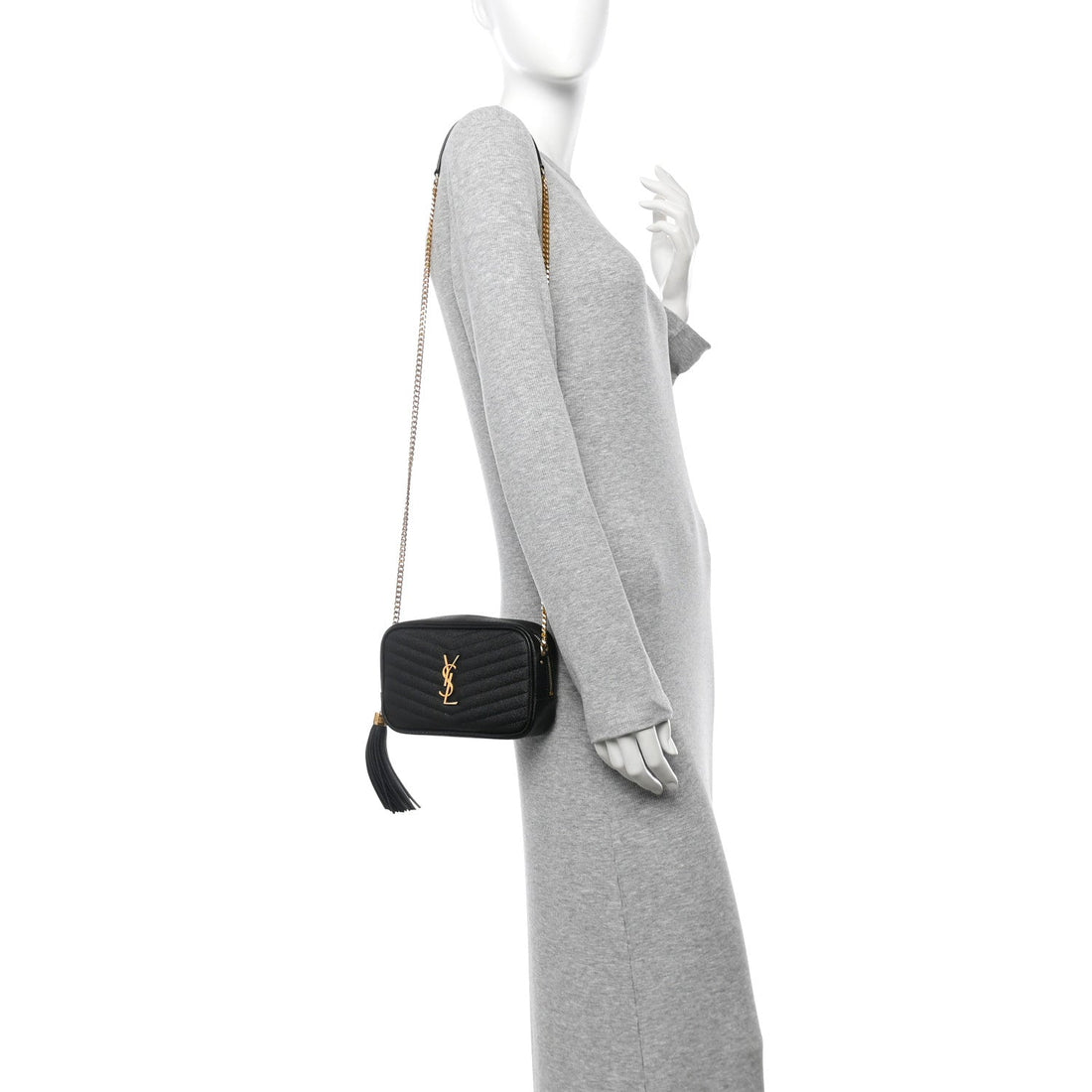 Grain De Poudre Matelasse Monogram Mini Lou Camera Bag Black