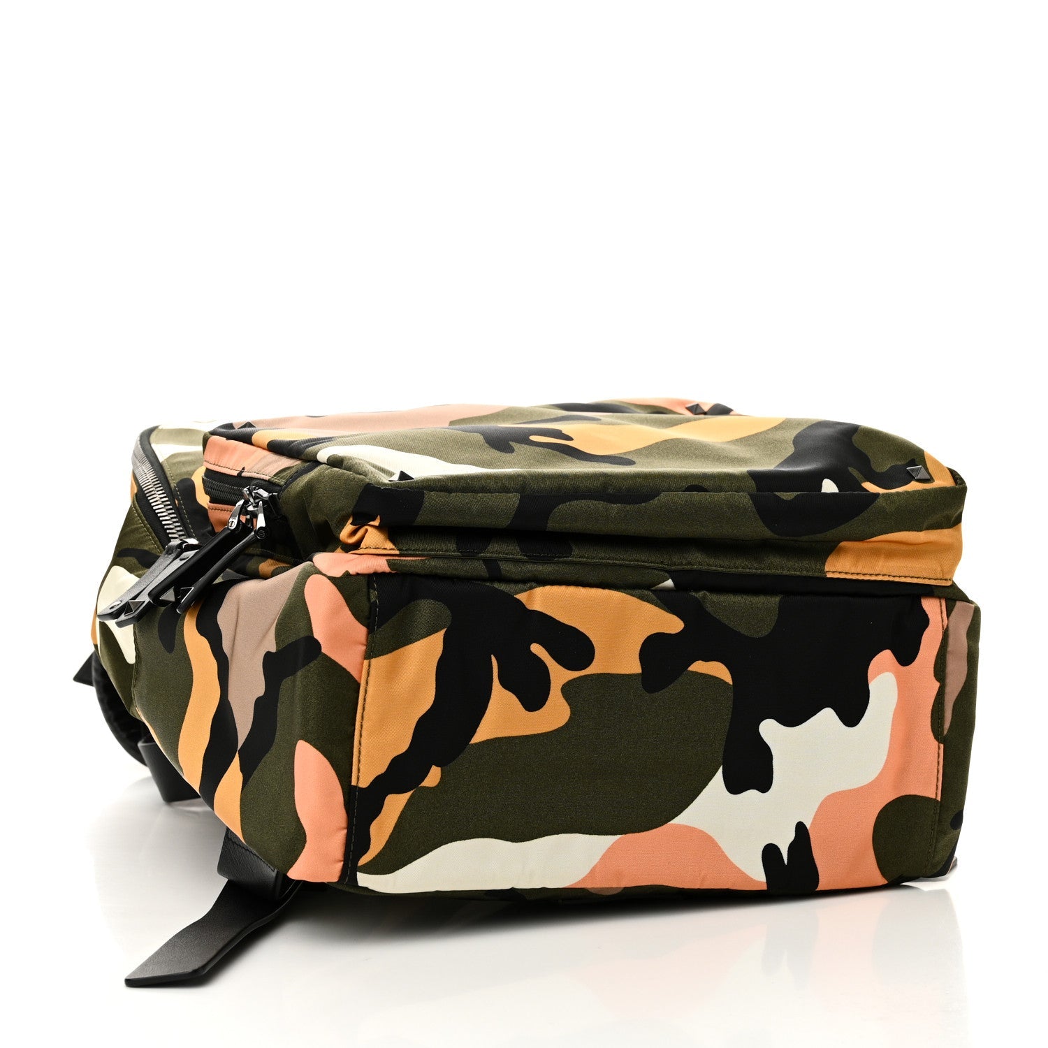 Nylon Camouflage Print Backpack Green Multicolor