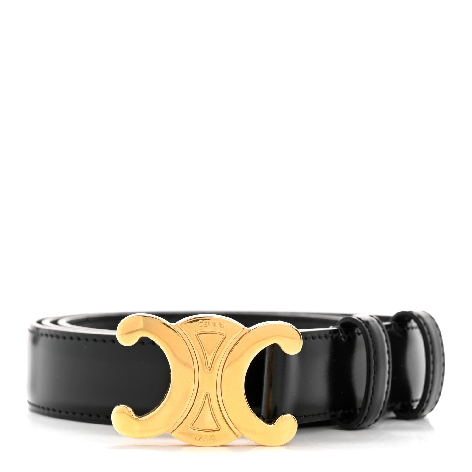 Box Calfskin Medium 25mm Triomphe Belt 85 34 Black