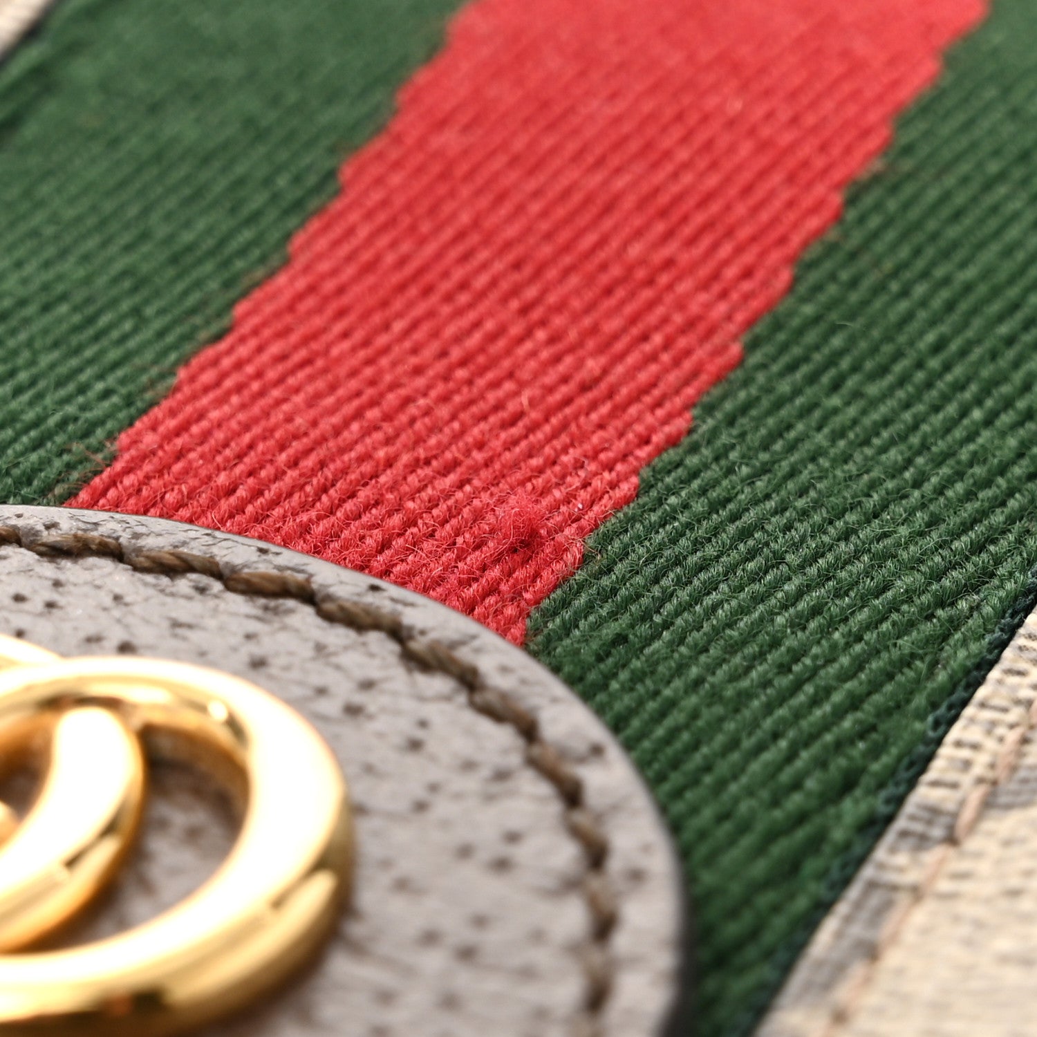 GG Supreme Monogram Mini Ophidia Top Handle Shoulder Bag Brown