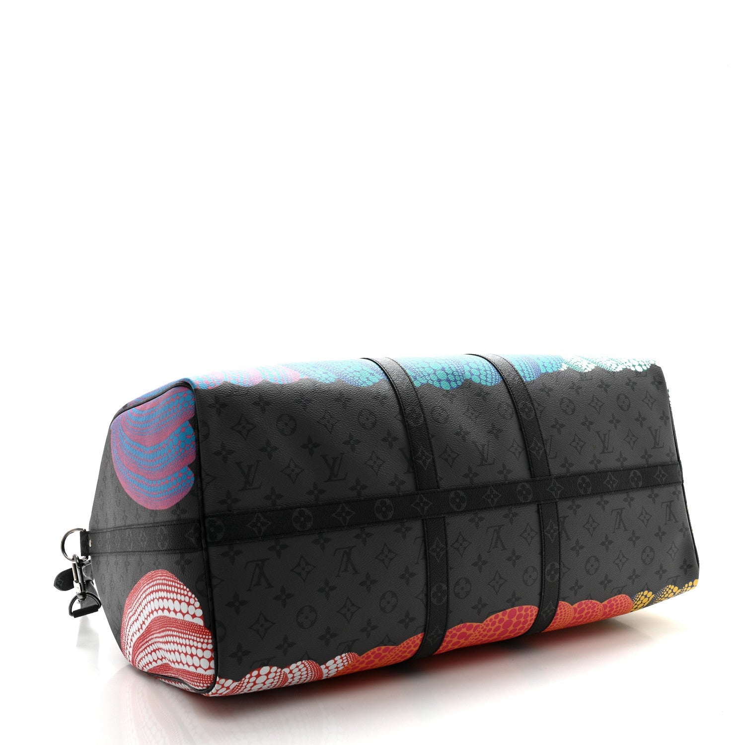 LV X YK Monogram Eclipse Reverse Pumpkin Keepall Bandouliere 55 Multicolor