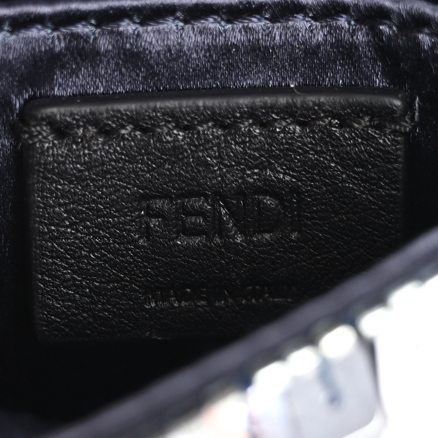 Sequin Paillettes Shiny Nappa Sex and the City Nano Maxi Buckle Baguette Charm Dark Blue