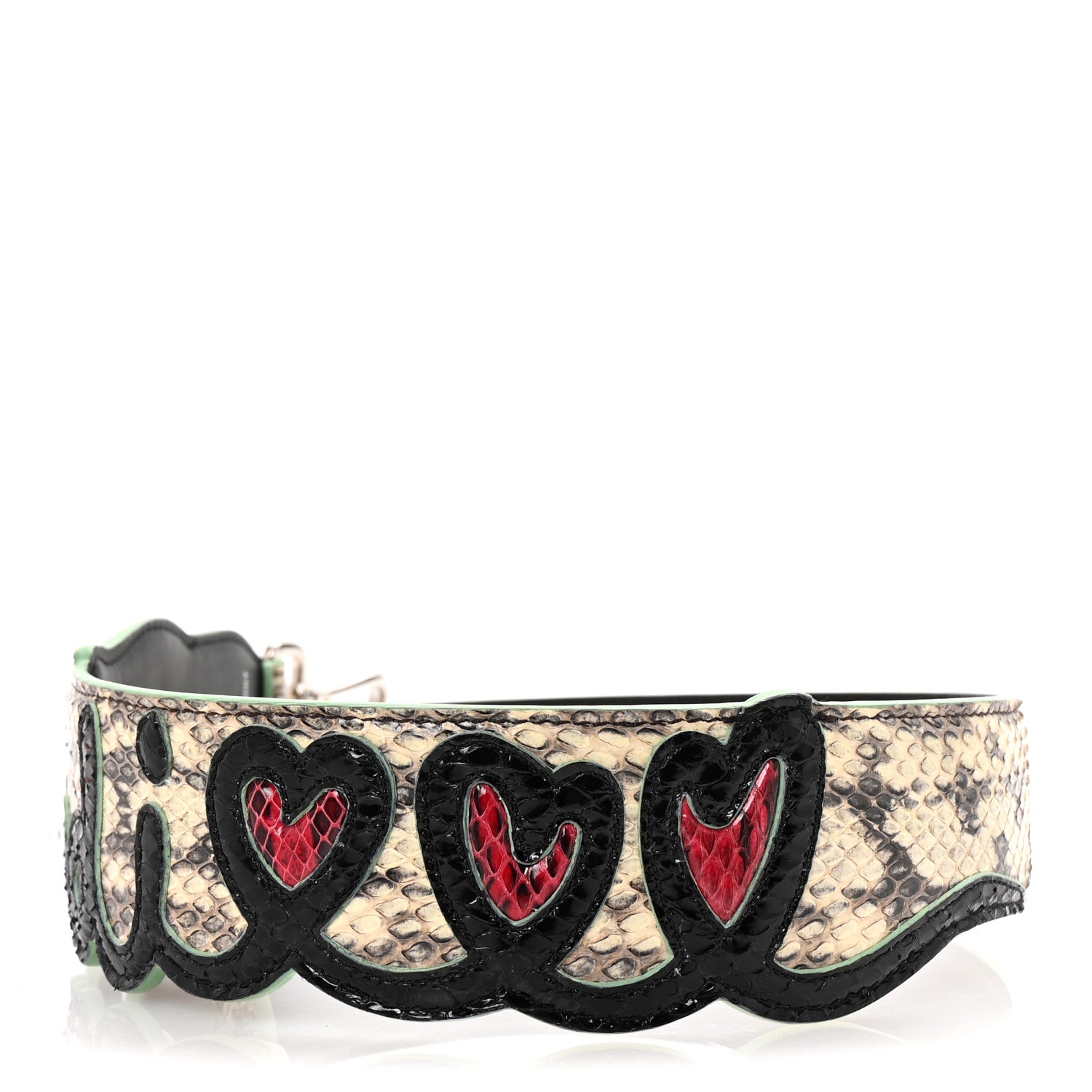 Calfskin Elaphe Open Your Heart Strap You