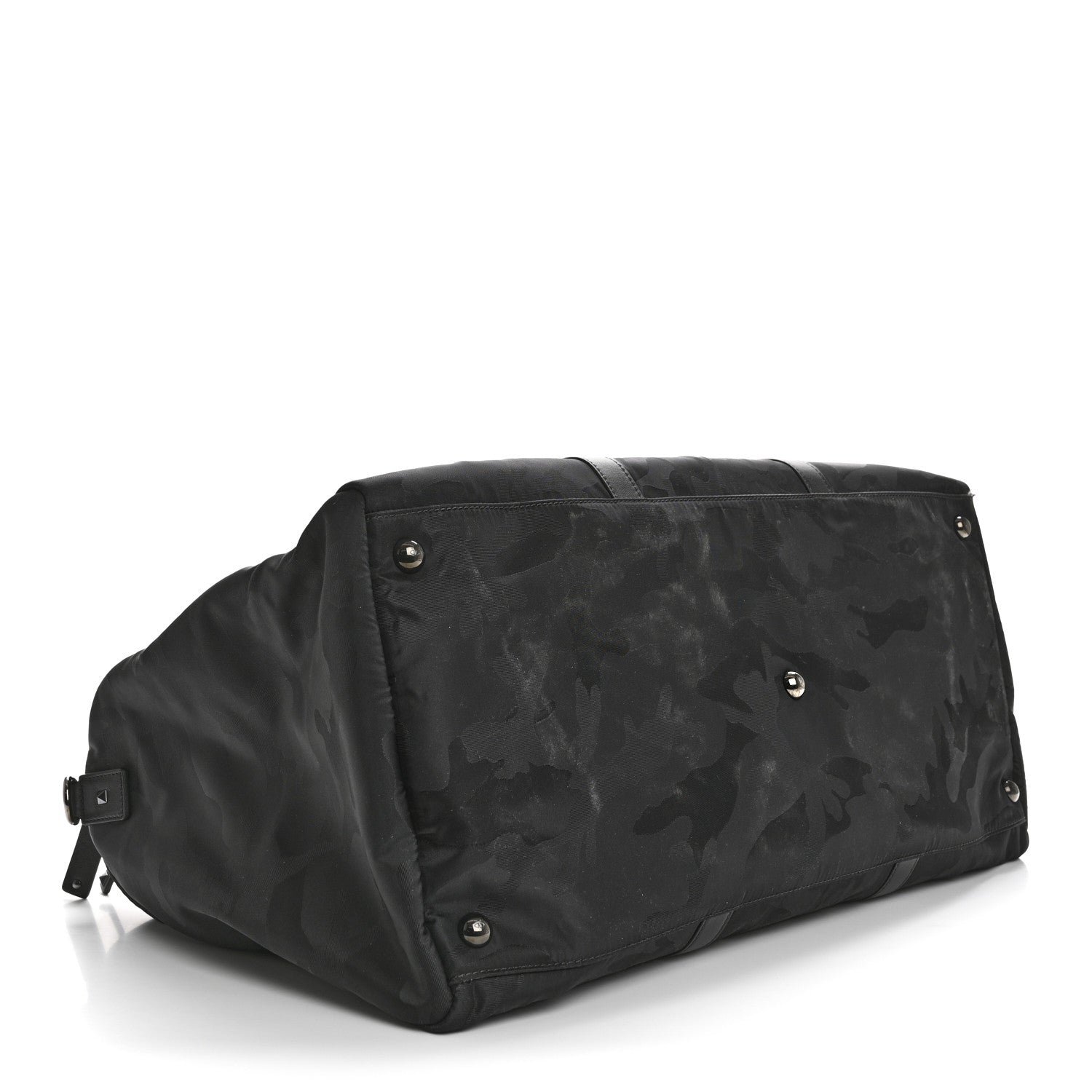 Nylon Camouflage Travel Duffle Black
