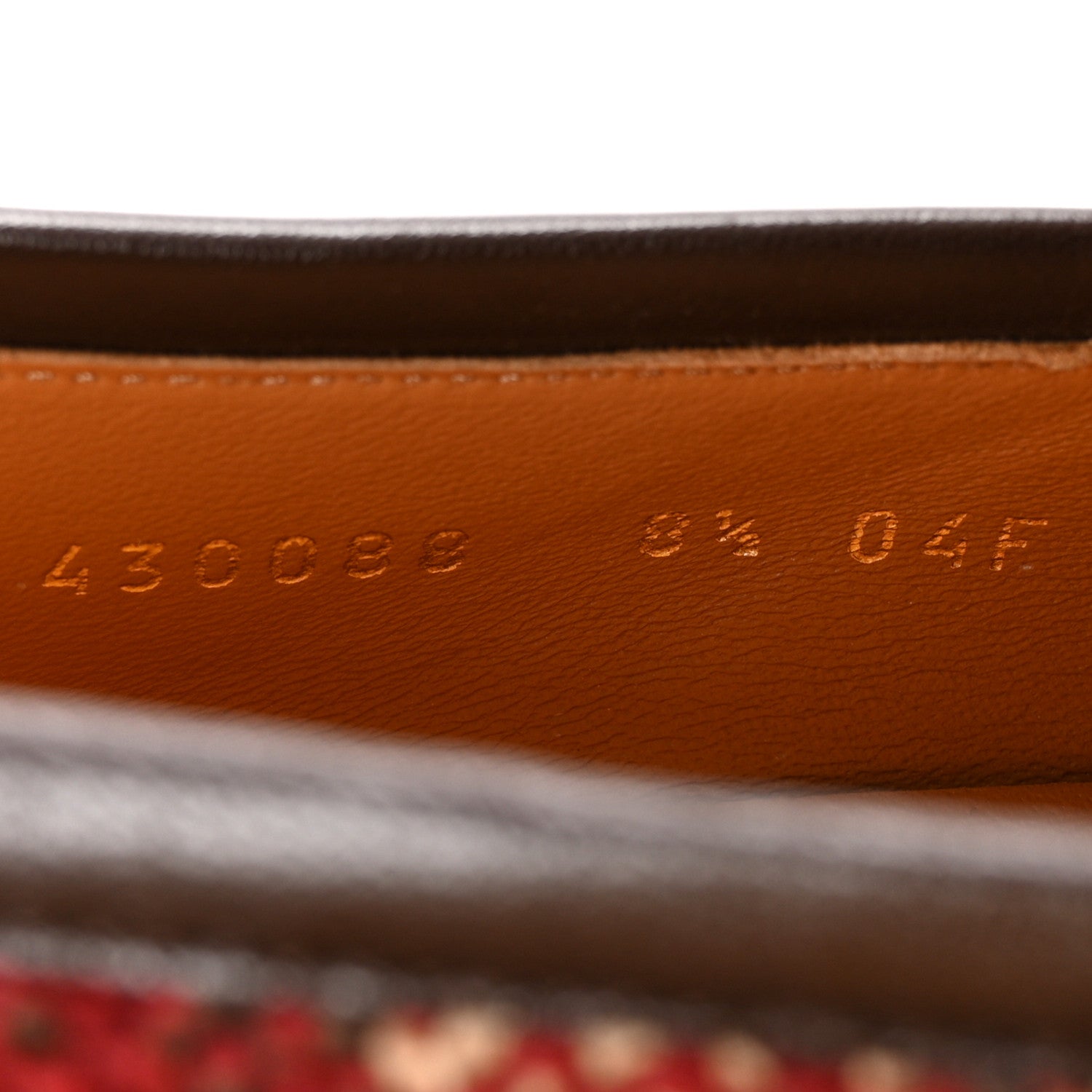 Vintage Tweed Check Horsebit Mens Jordaan Loafers 8.5 Red Beige White