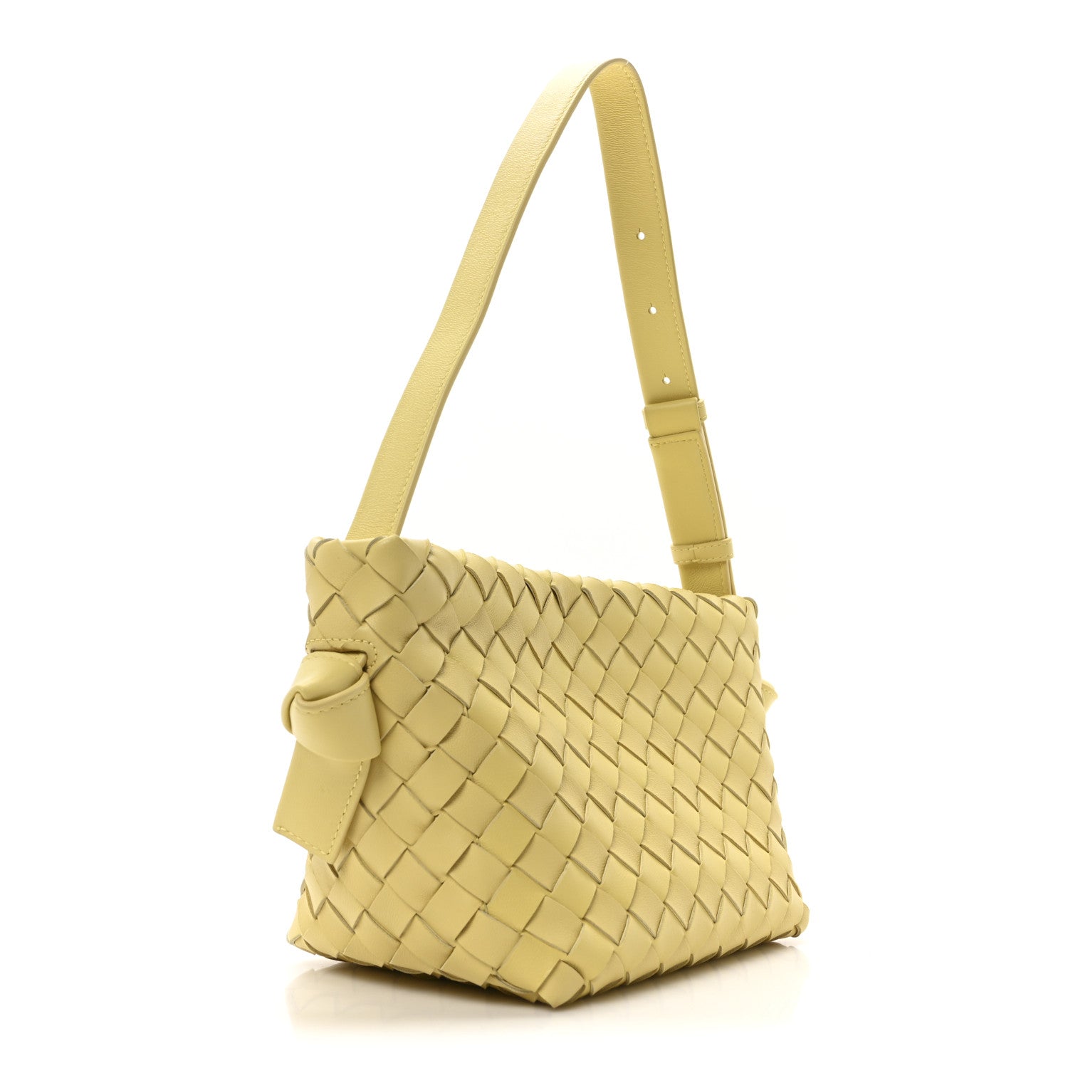 Nappa Intrecciato Tie Shoulder Bag Ice Cream