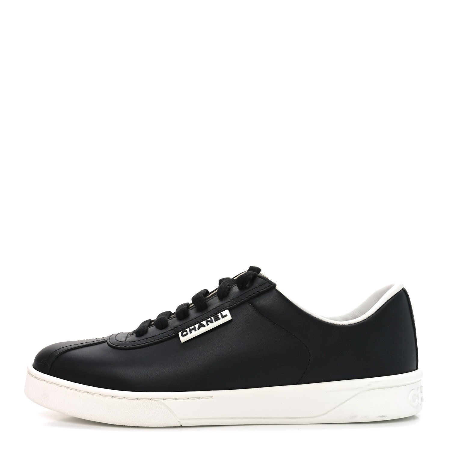 Calfskin CC Womens Sneakers 36.5 Black