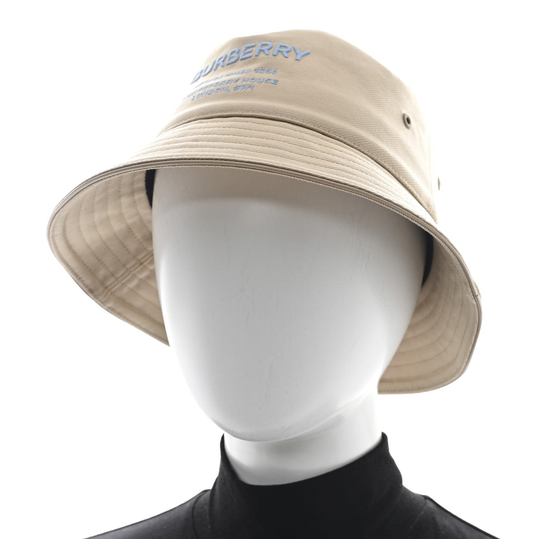 Cotton Canvas Bucket Hat M Beige