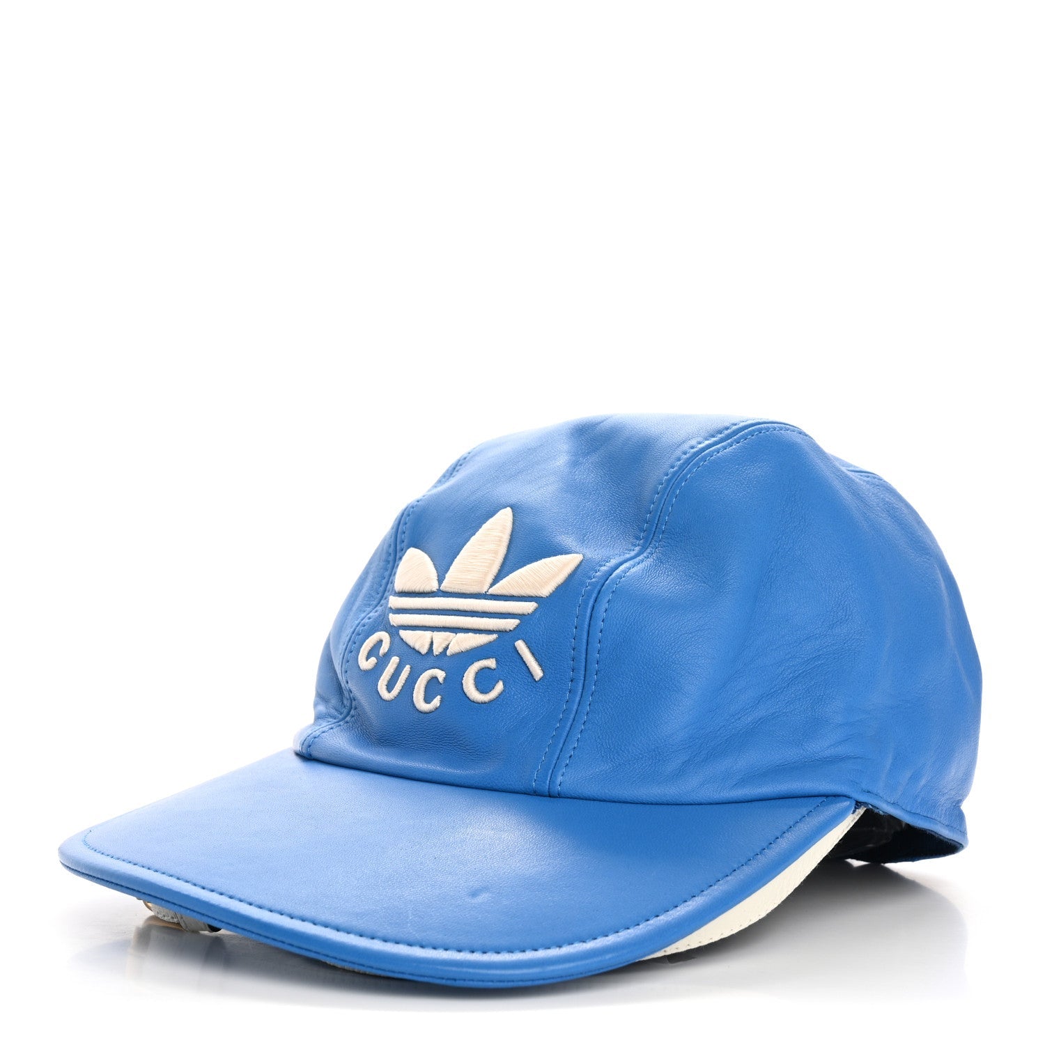 X ADIDAS Lambskin Trefoil Stefanos Baseball Hat XL Blue