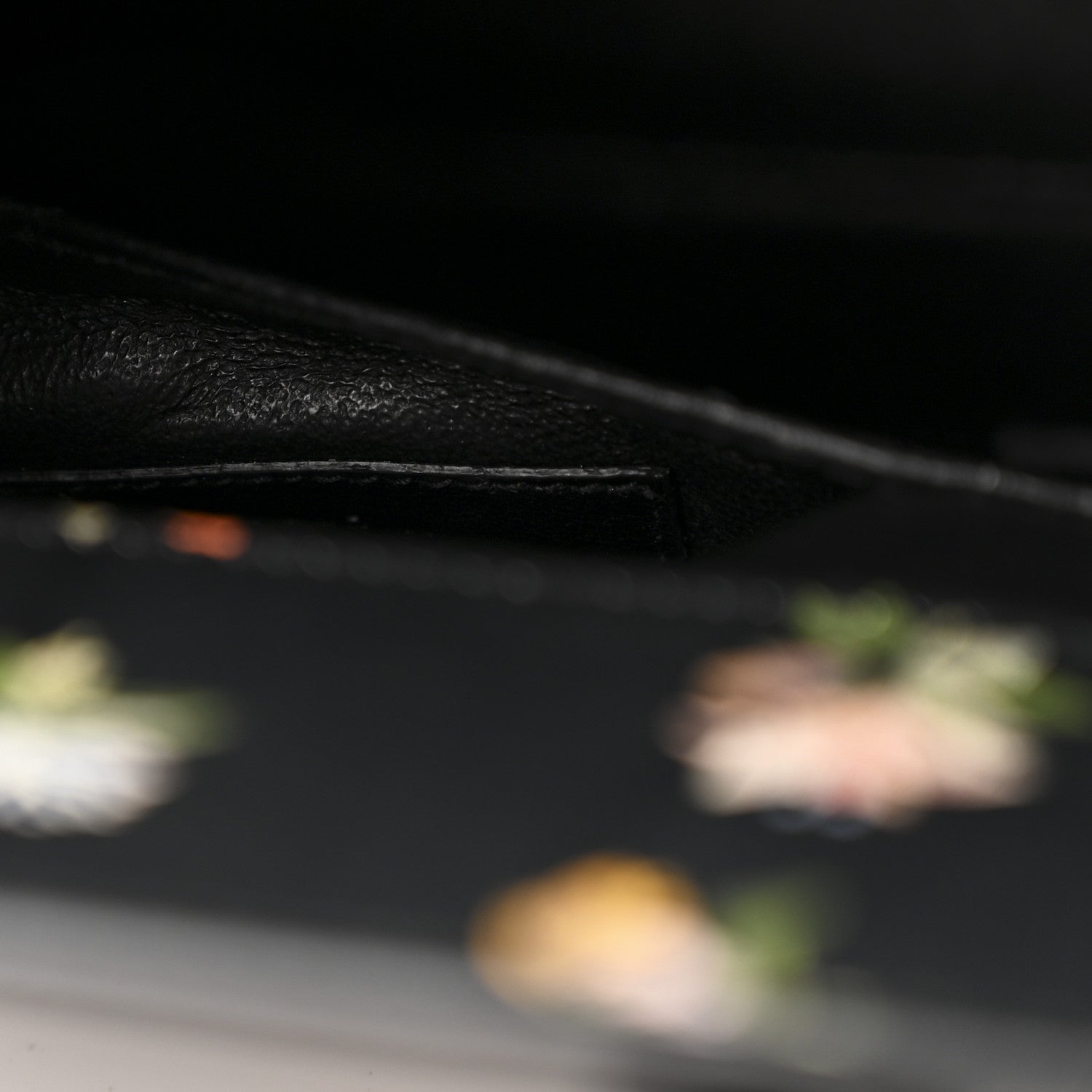 Calfskin Prairie Printed Nano Sac De Jour Black