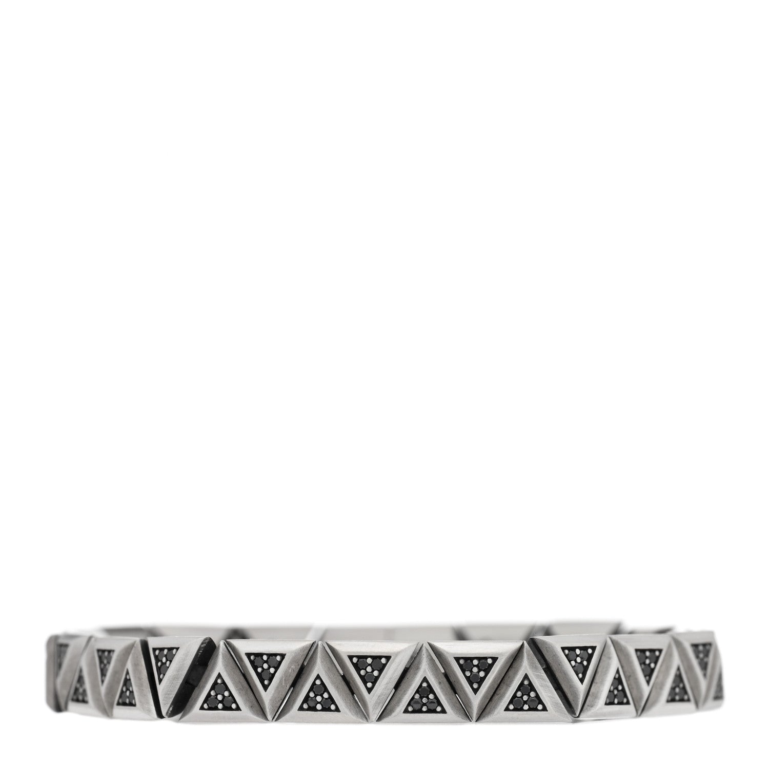 Sterling Silver Black Diamond Link Chain Bracelet