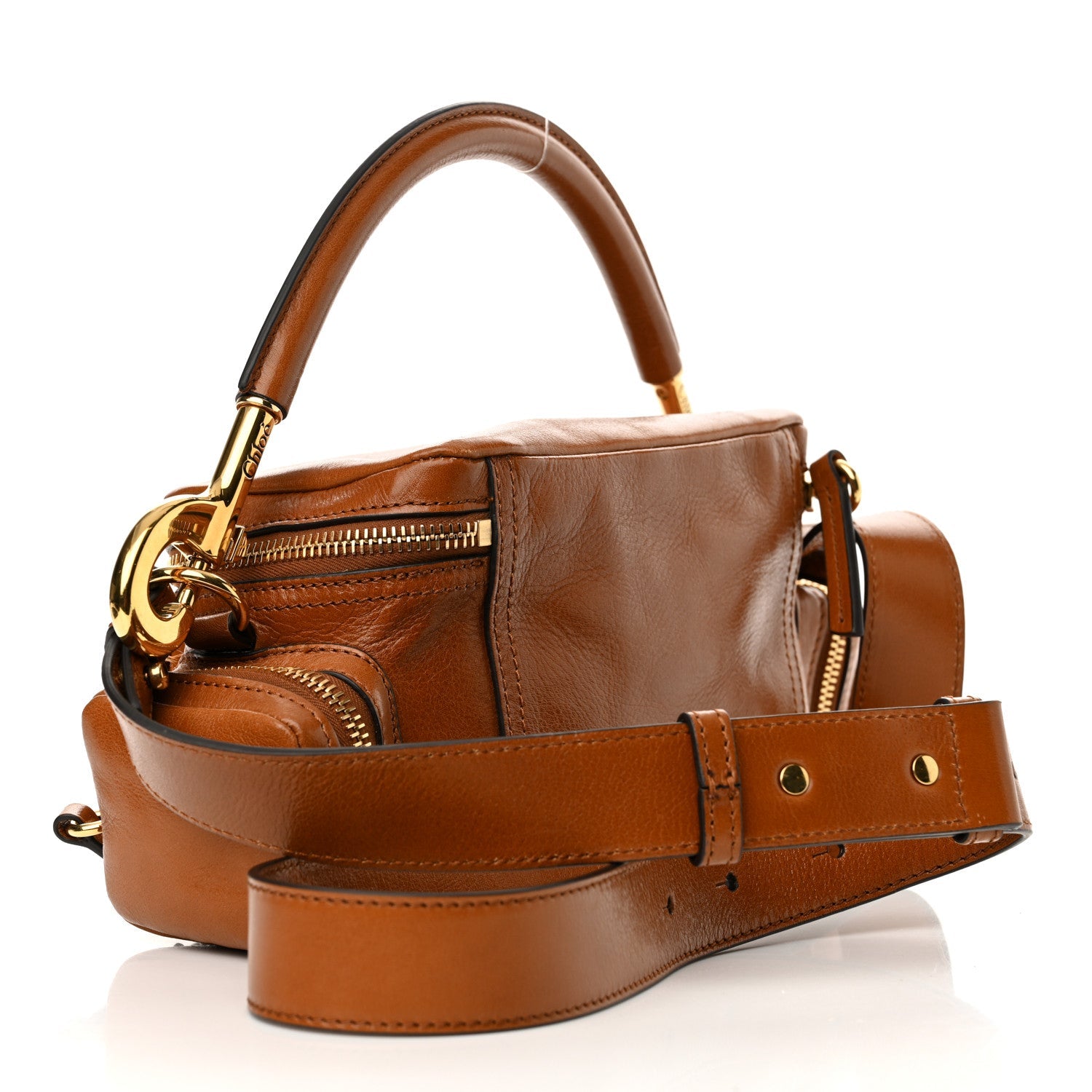 Shiny Buffalo Small Double Carry Camera Bag Clay Brown
