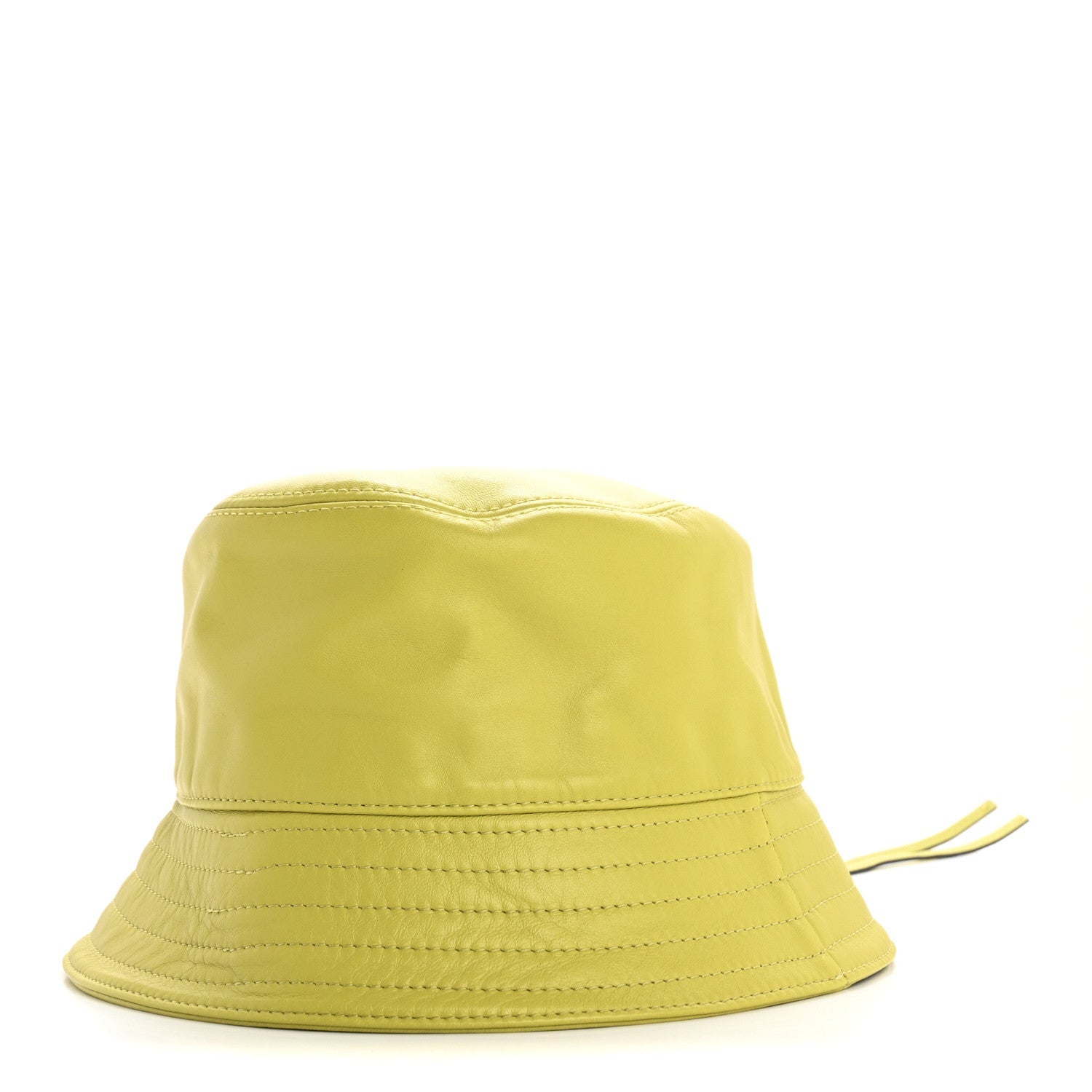 Lambskin Bucket Hat 57 Lime Yellow