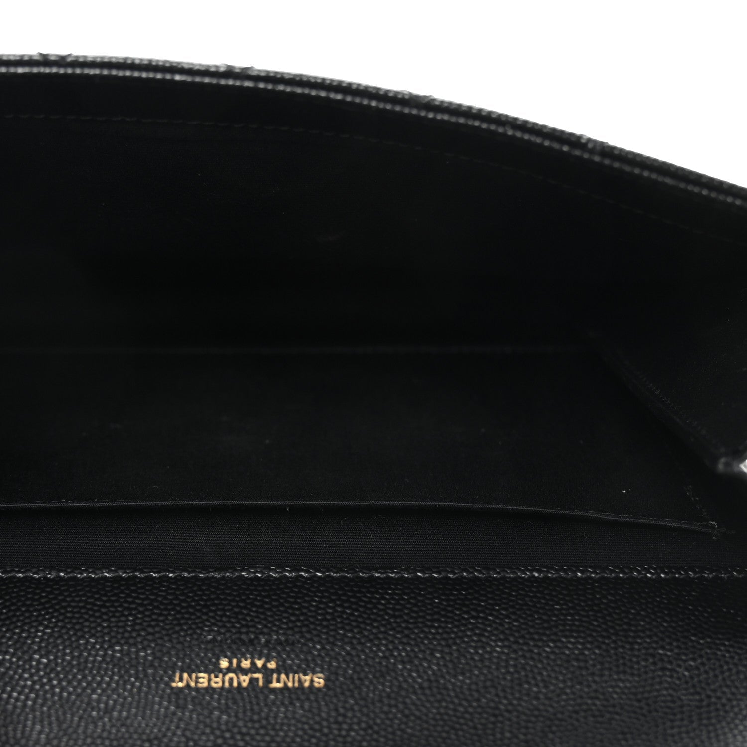 Grain De Poudre Textured Mixed Matelasse Triquilt Monogram Clutch Black