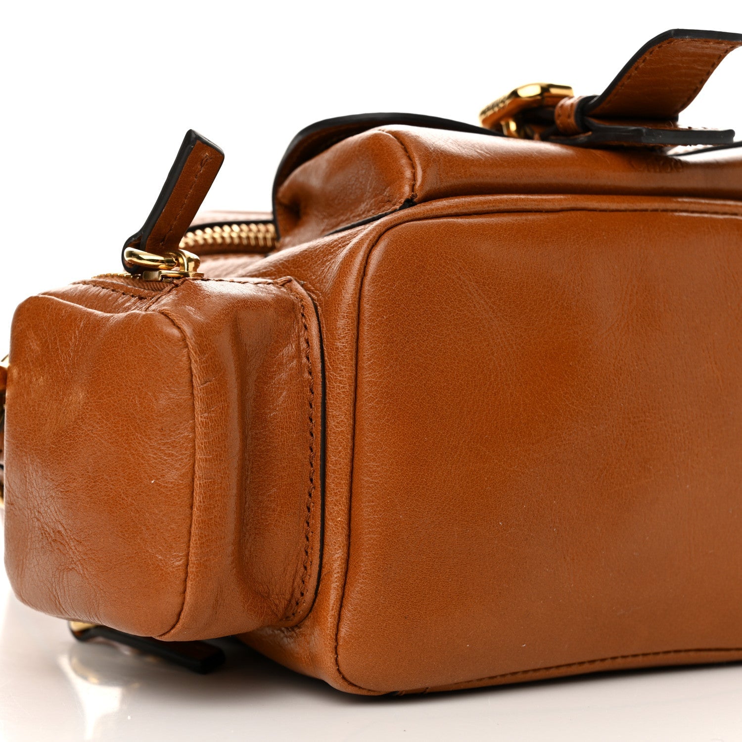 Shiny Buffalo Small Double Carry Camera Bag Clay Brown