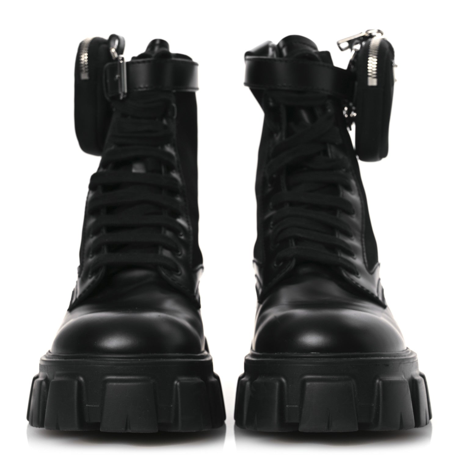 Spazzolato Rois Nylon Metal Triangle Logo Mens Monolith Pouch Pocket 55mm Boots 7.5 Black