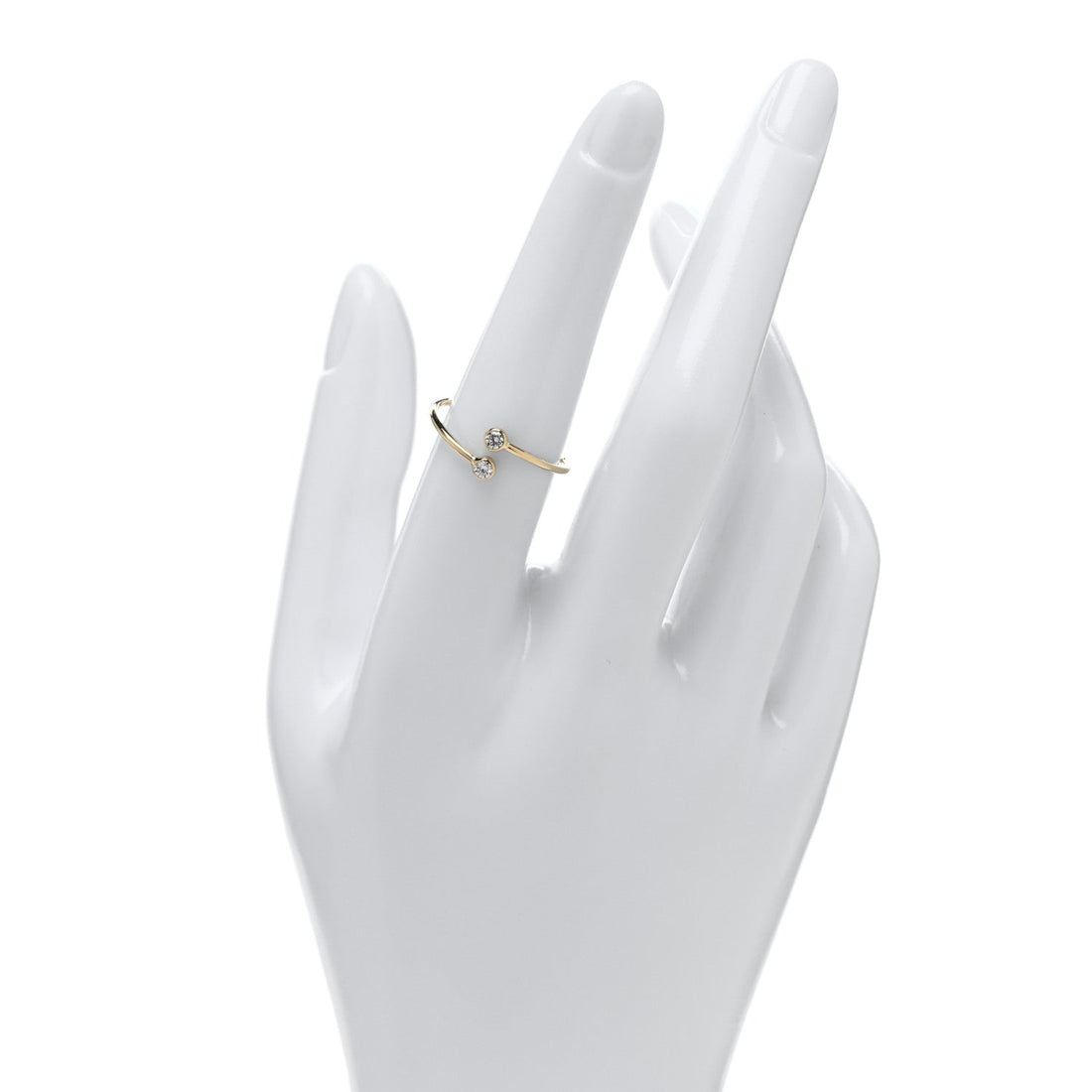 18K Yellow Gold Diamond Elsa Peretti Hoop Ring 53 6.25