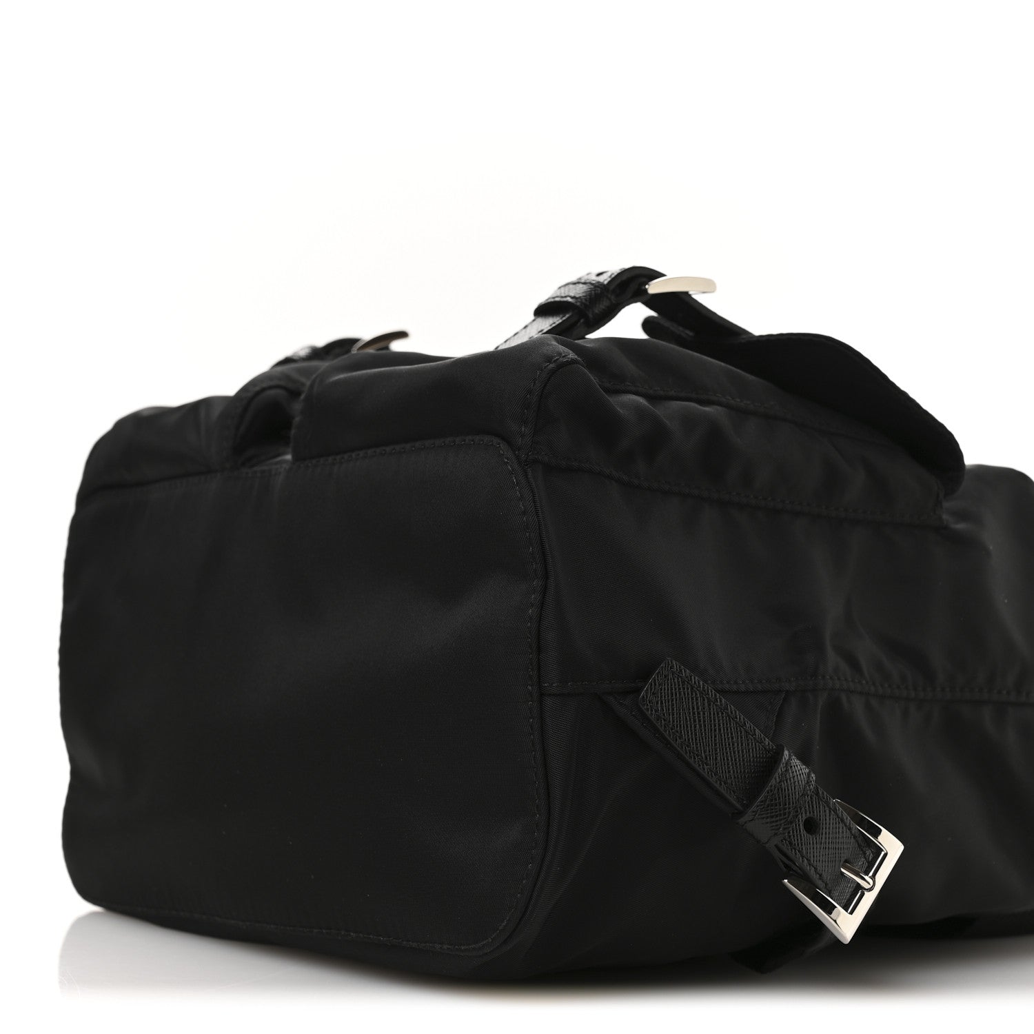 Tessuto Nylon Saffiano Small Backpack Black